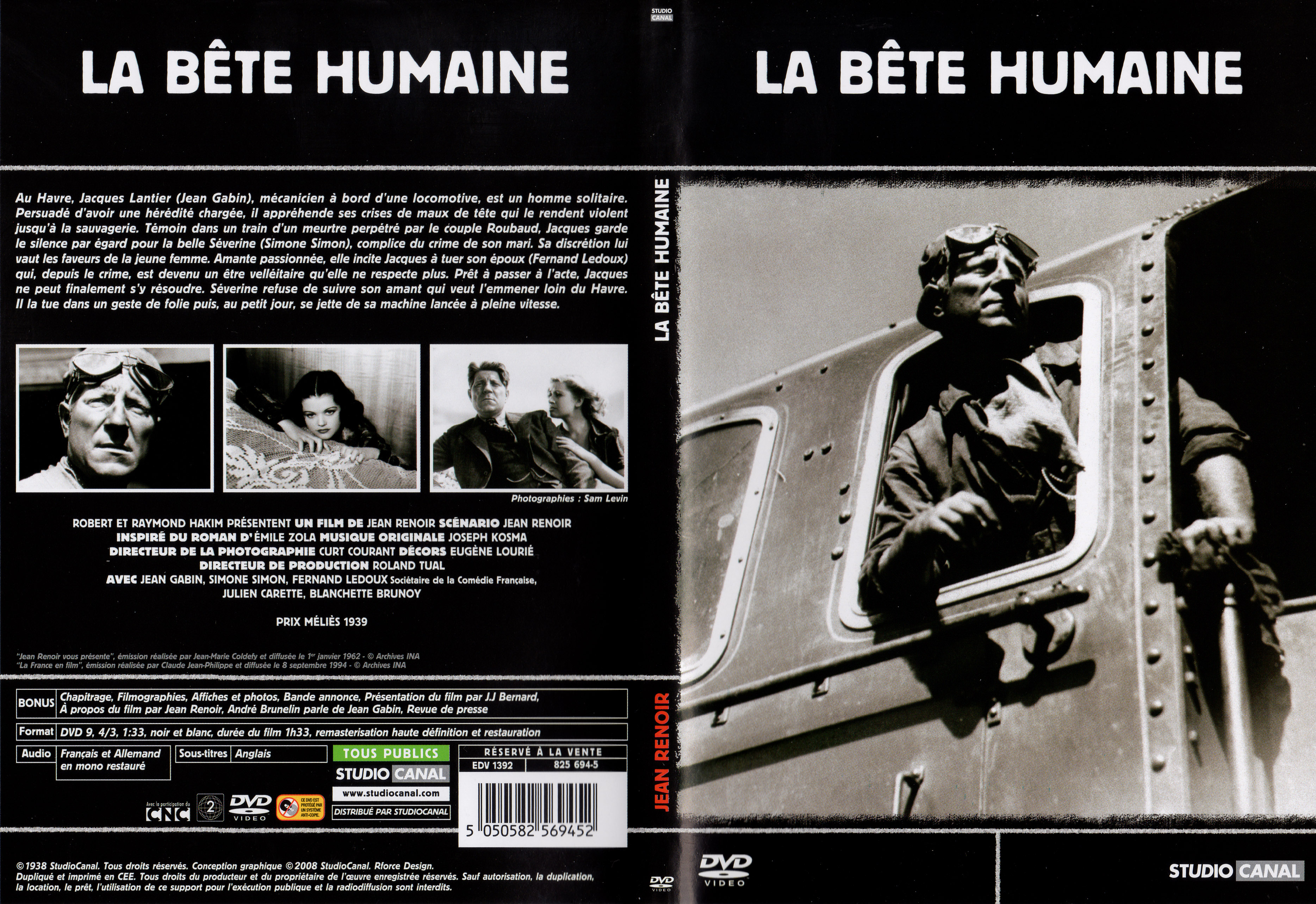 Jaquette DVD La bte humaine v4