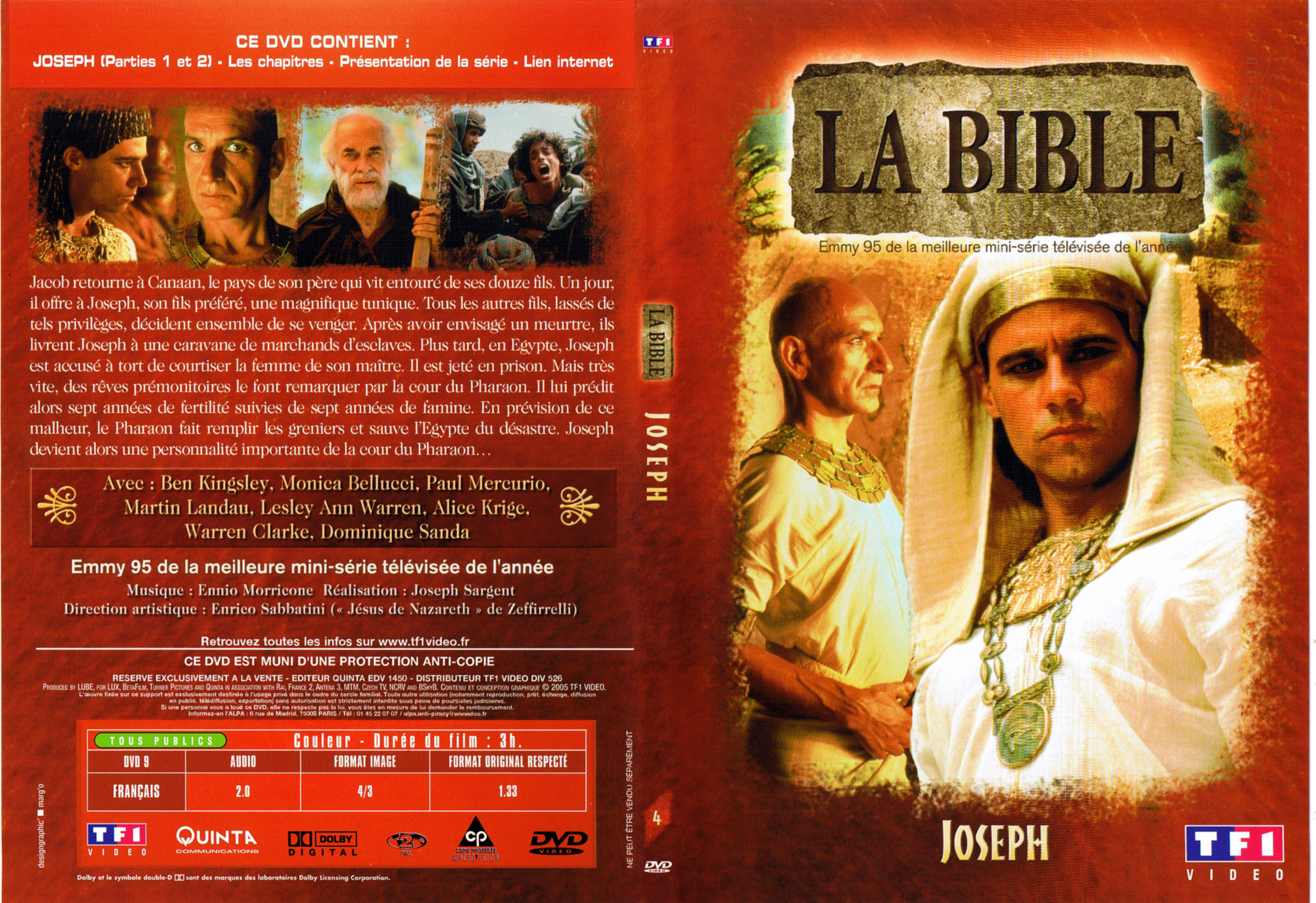 Jaquette DVD La bible - Joseph