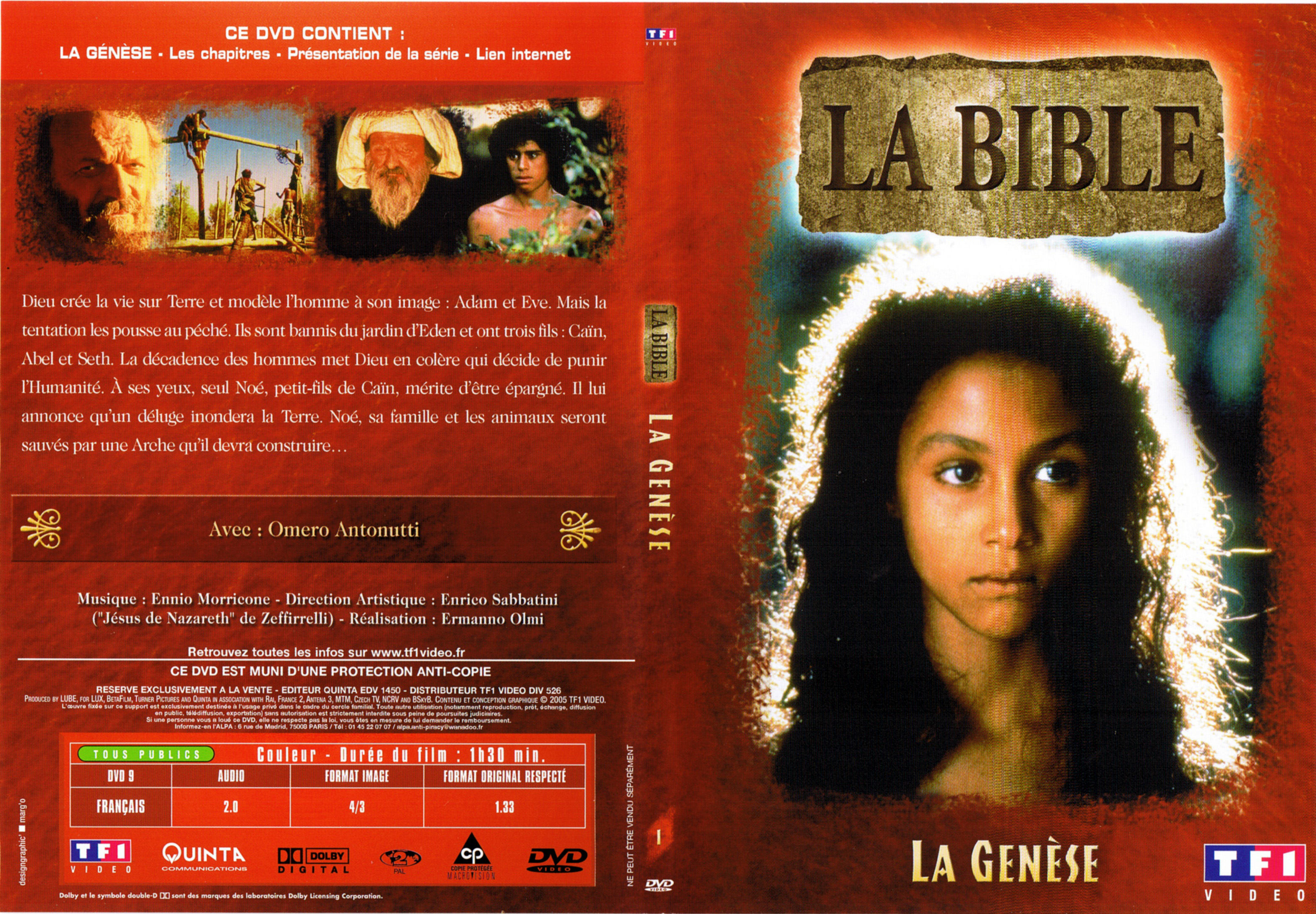 Jaquette DVD La bible - La gense