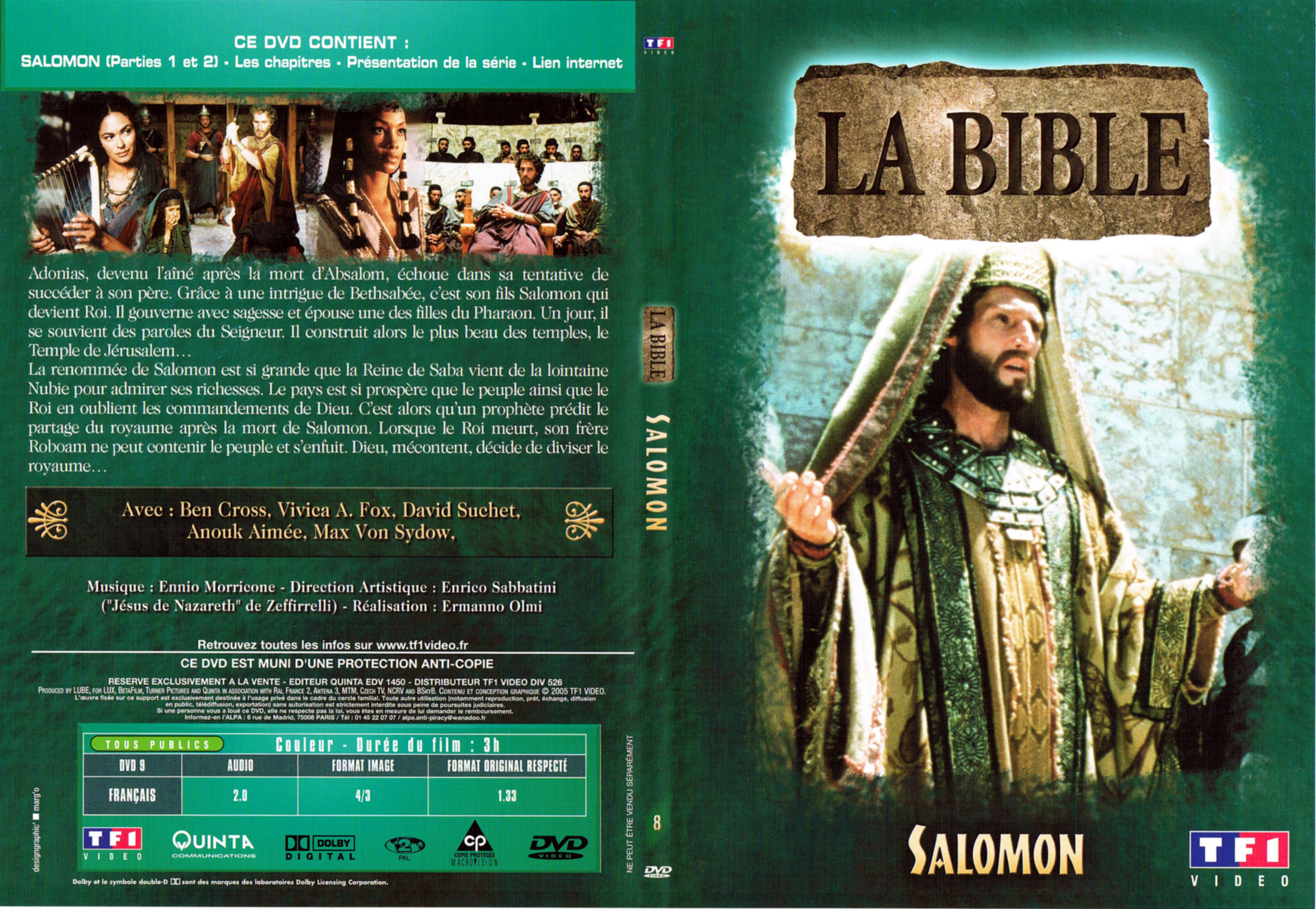 Jaquette DVD La bible - Salomon