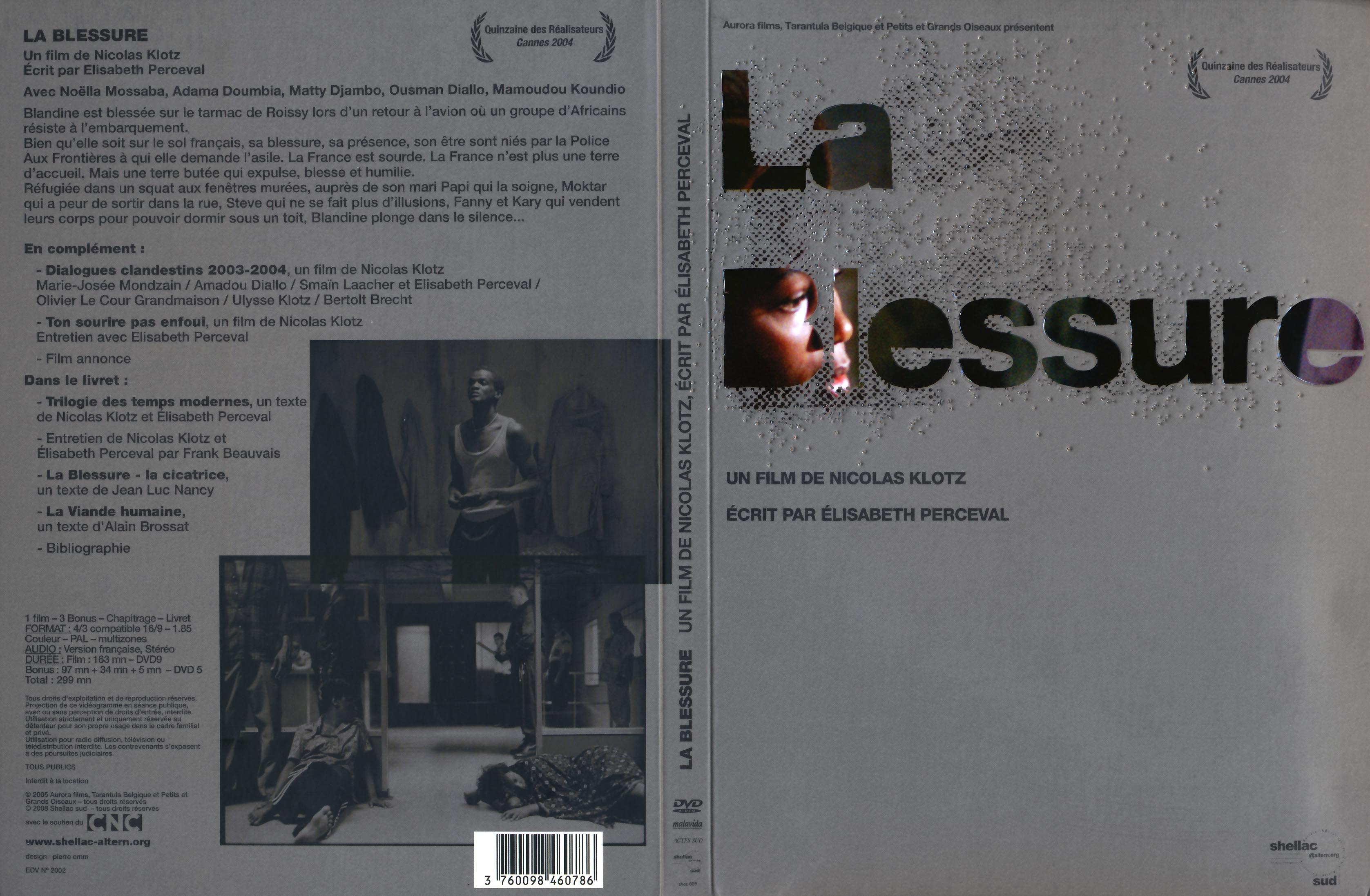 Jaquette DVD La blessure (2003)