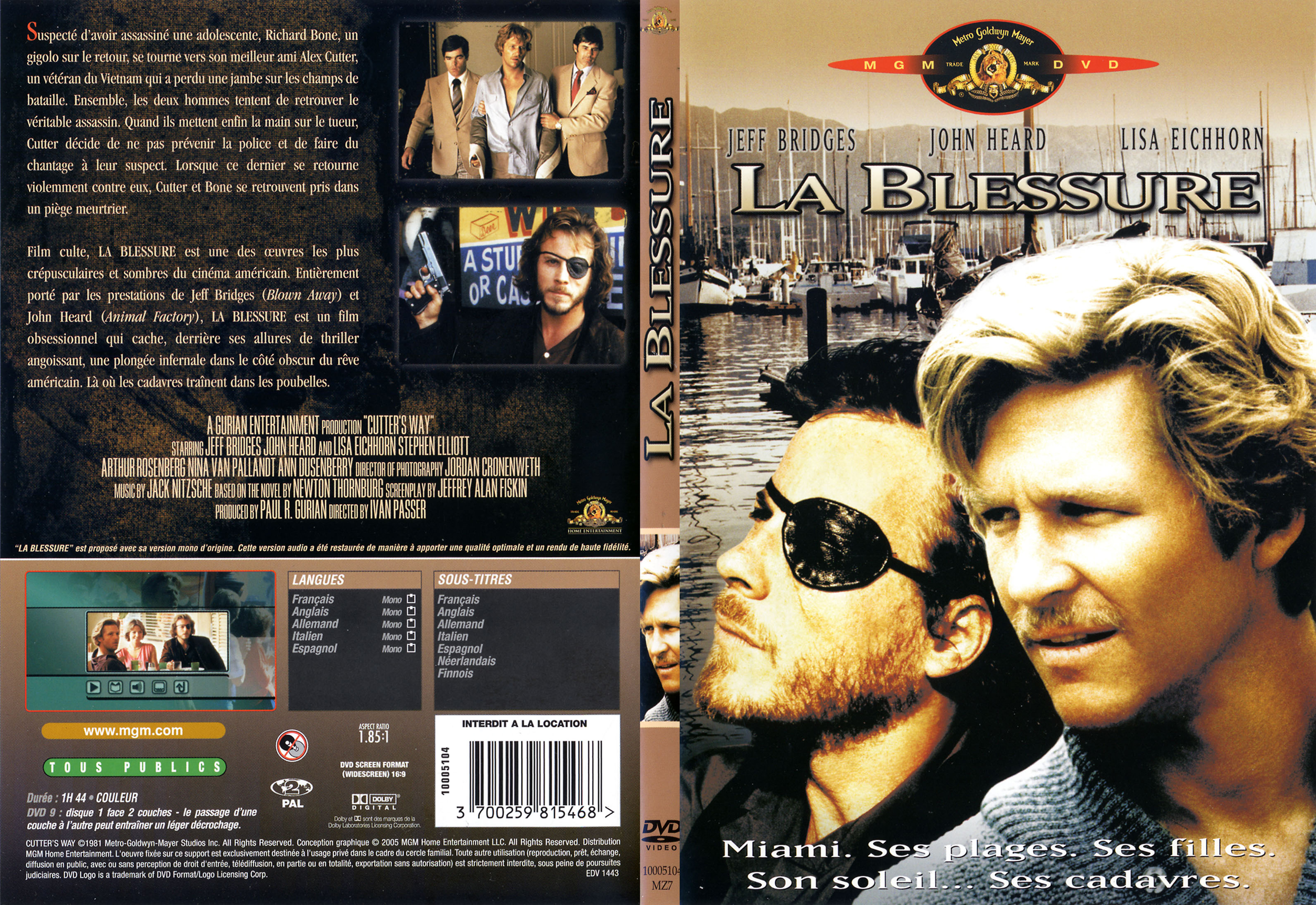 Jaquette DVD La blessure - SLIM