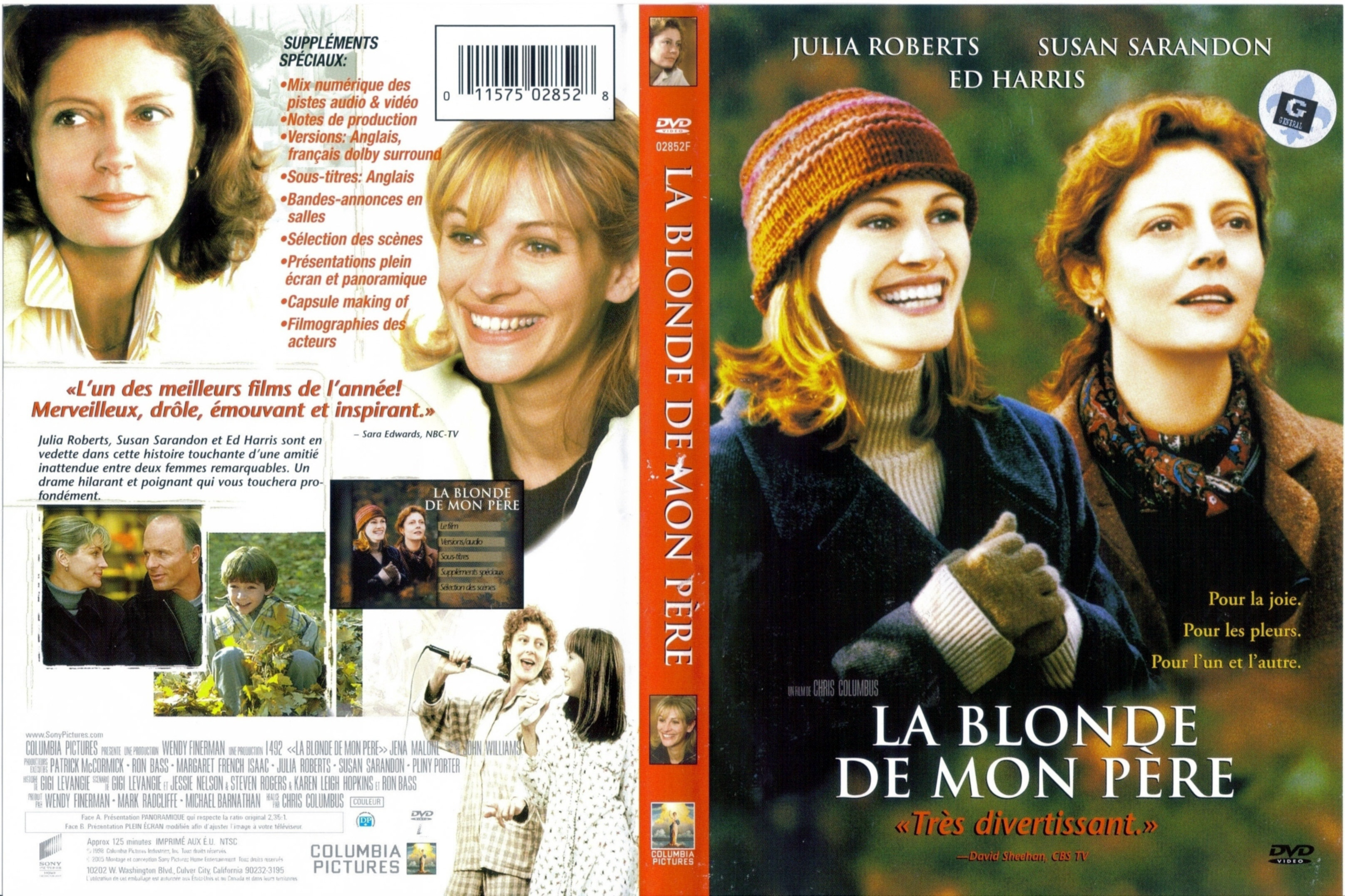 Jaquette DVD La blonde de mon pre (Canadienne)