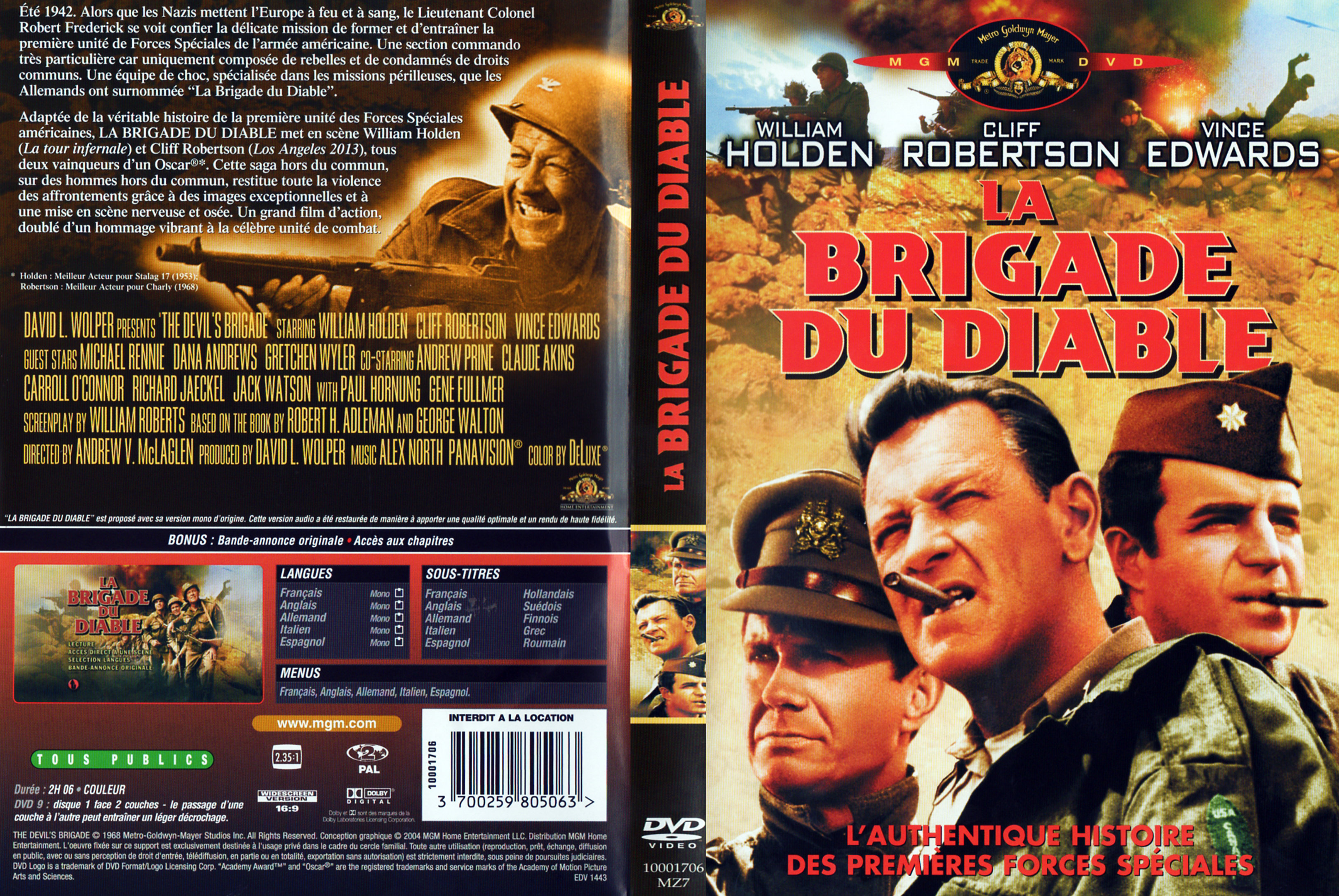 Jaquette DVD La brigade du diable v2