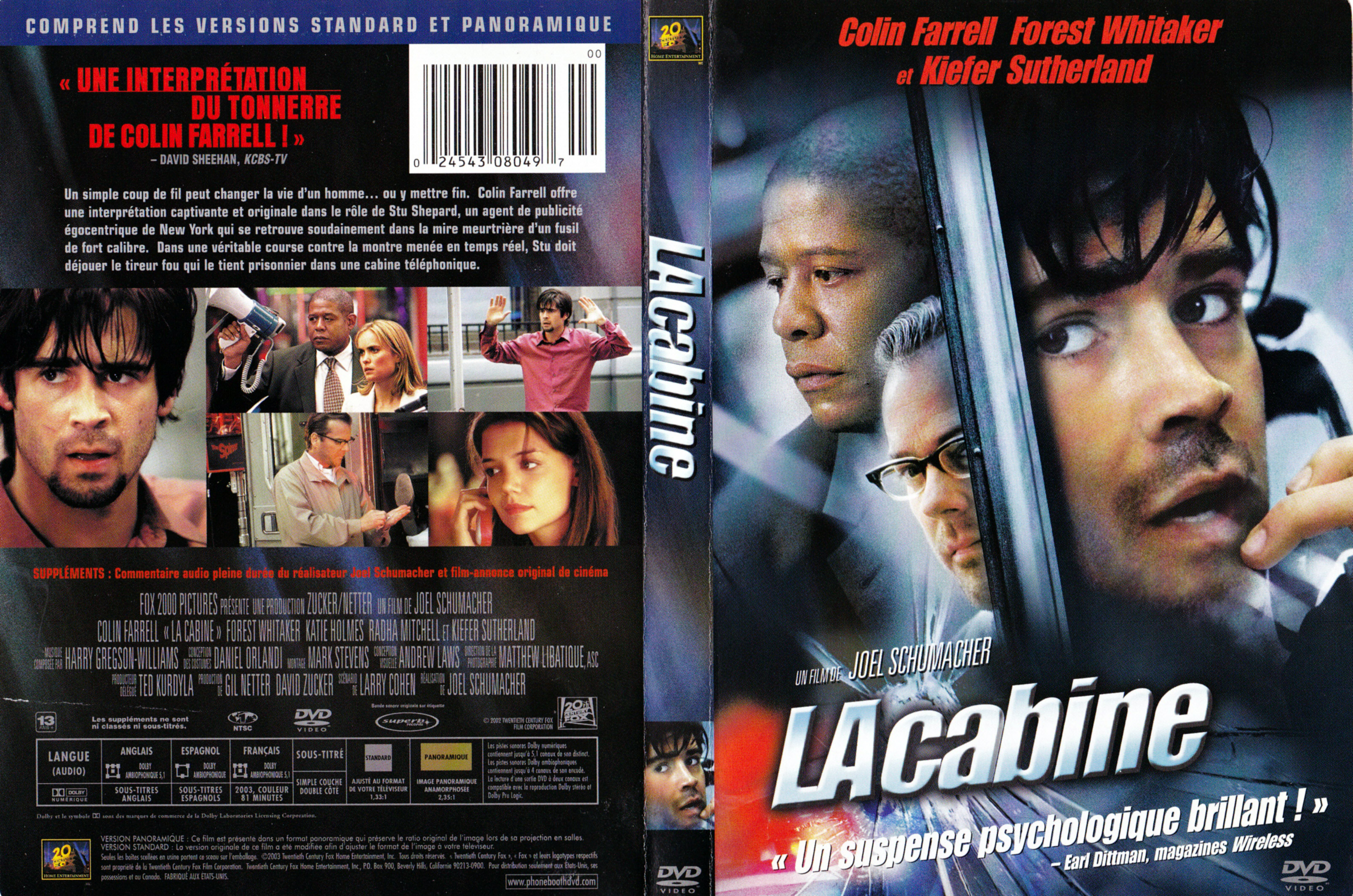 Jaquette DVD La cabine (Canadienne)