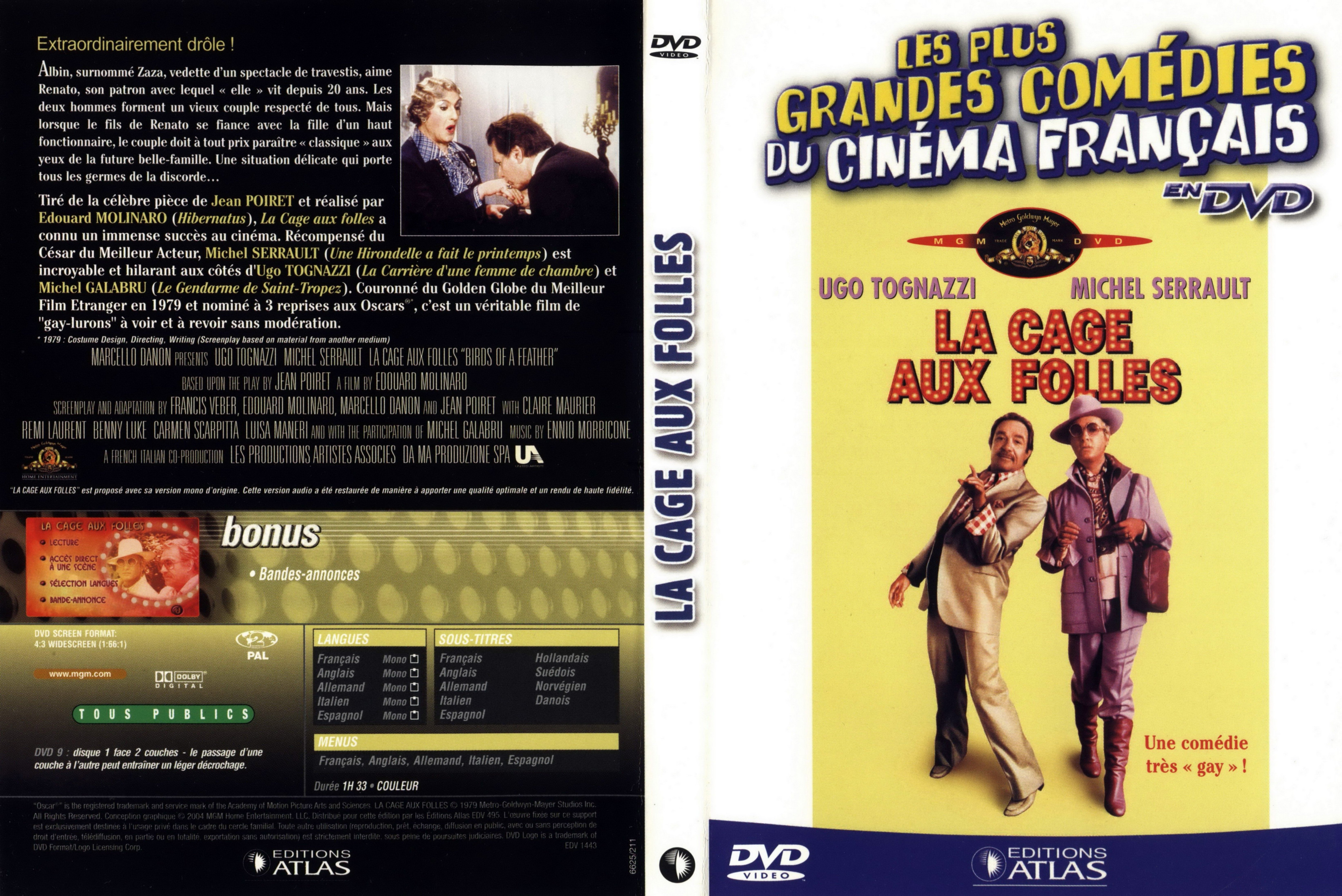 Jaquette DVD La cage aux folles