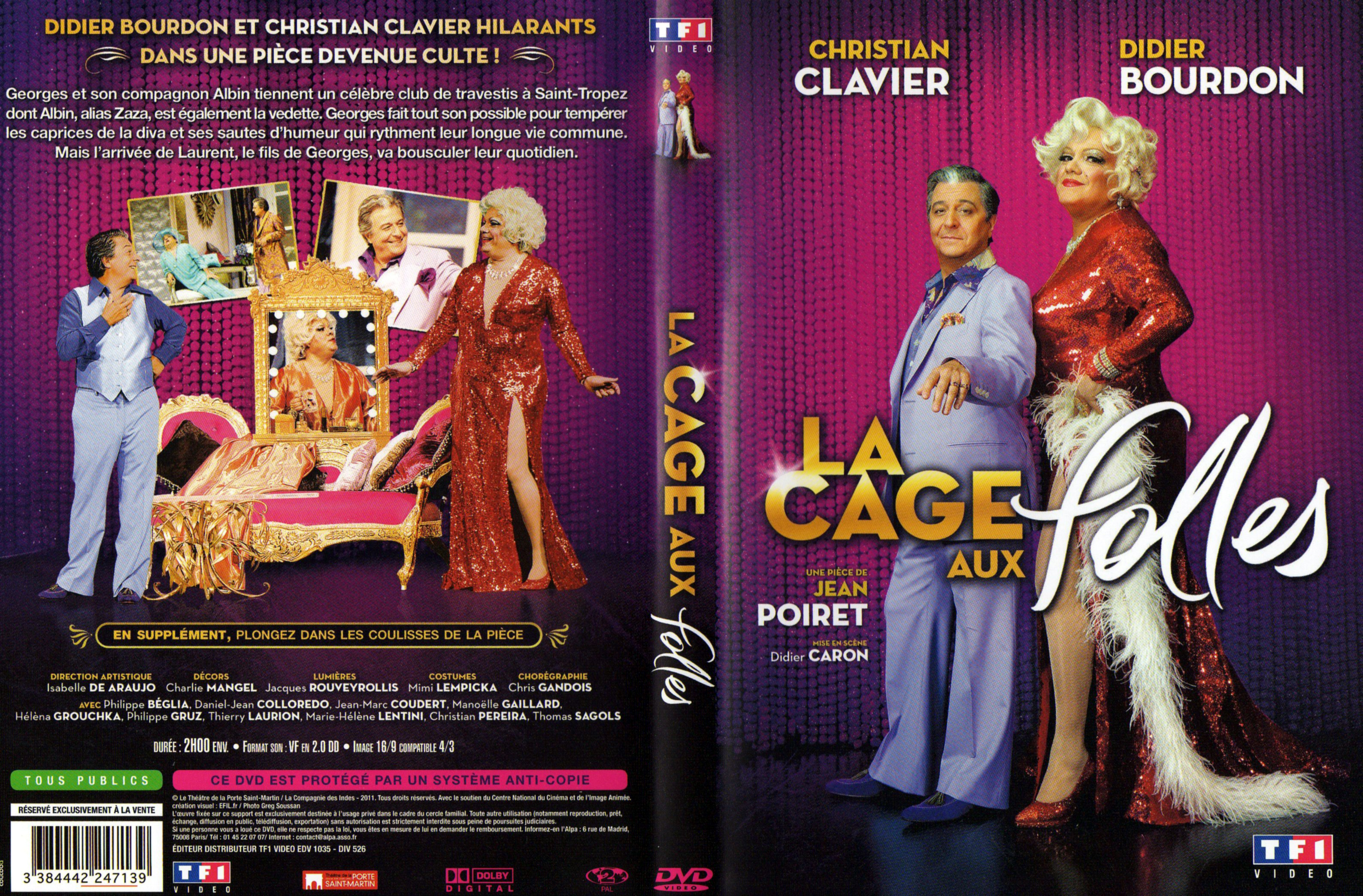 Jaquette DVD La cage aux folles (Thatre) 