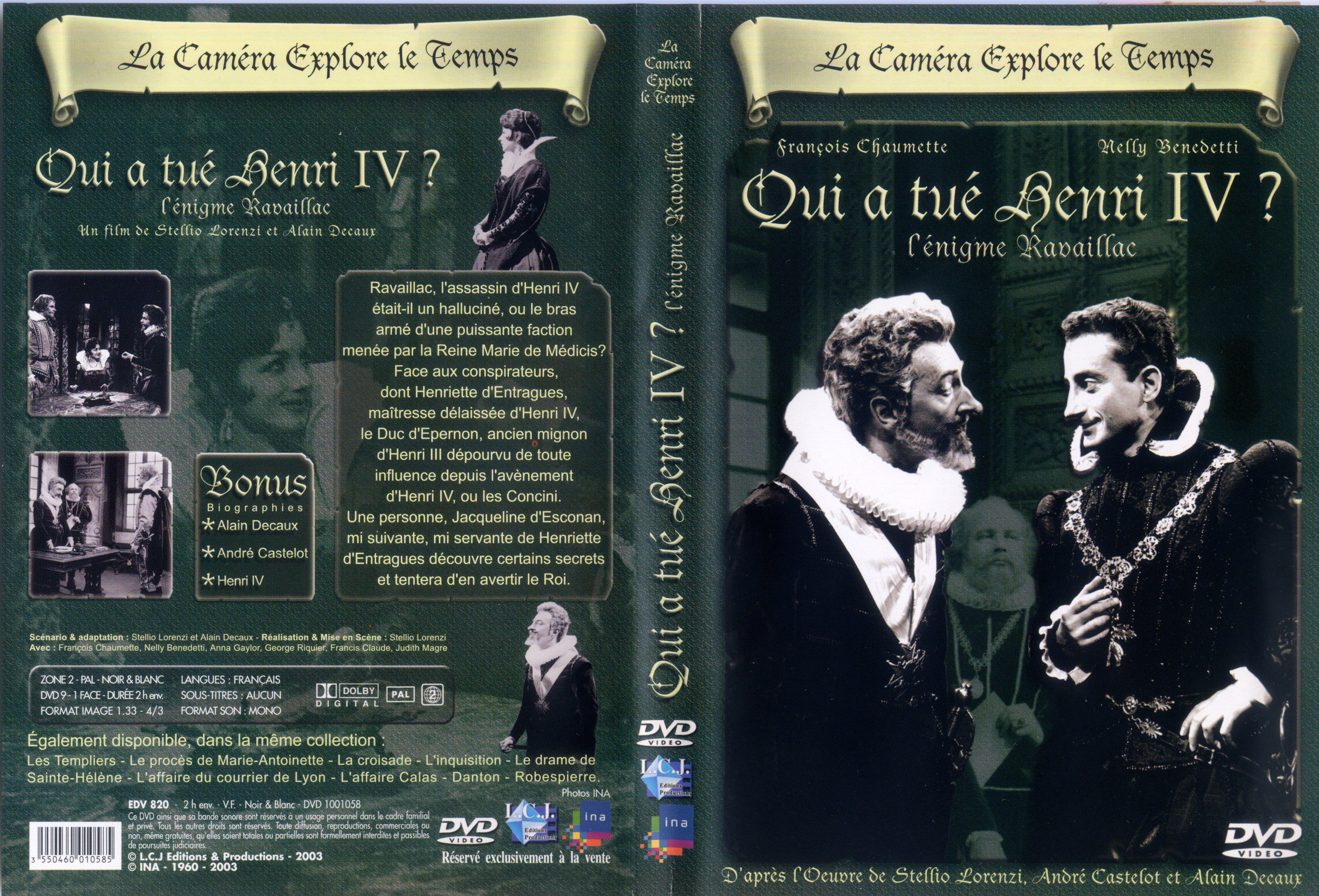 Jaquette DVD La camera explore le temps - Qui a tu Henri IV