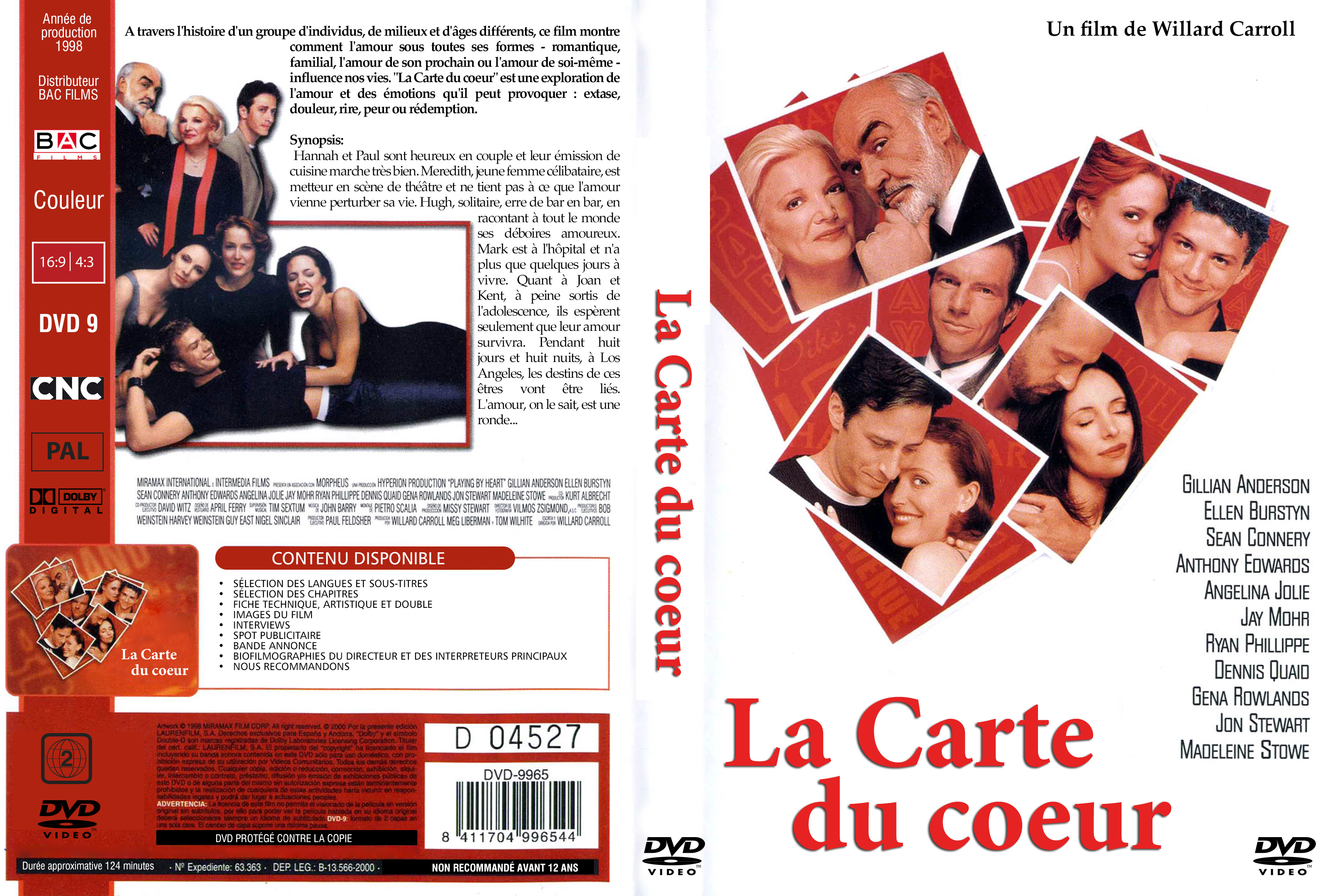 Jaquette DVD La carte du coeur custom
