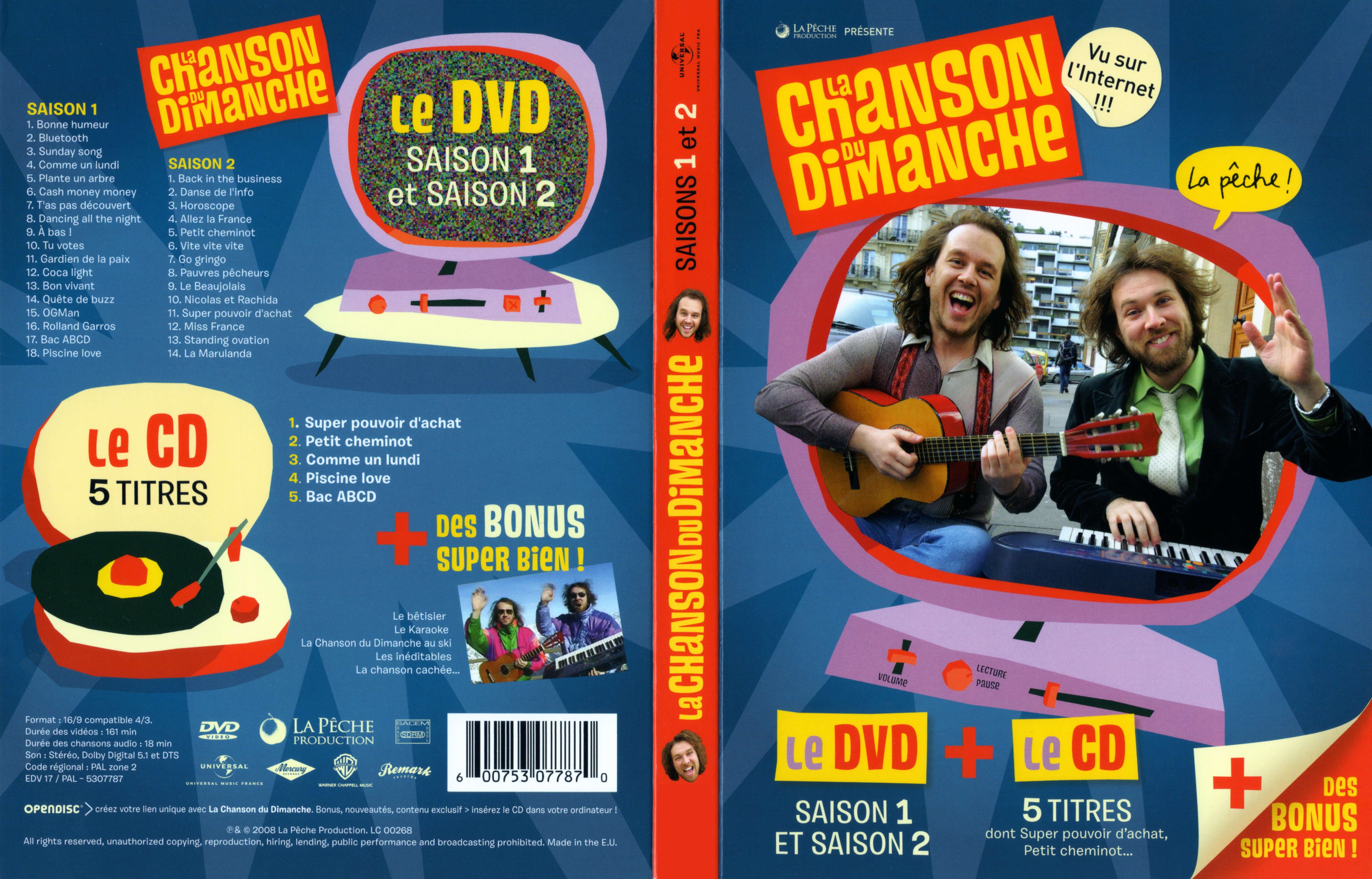 Jaquette DVD La chanson du dimanche Saison 1-2