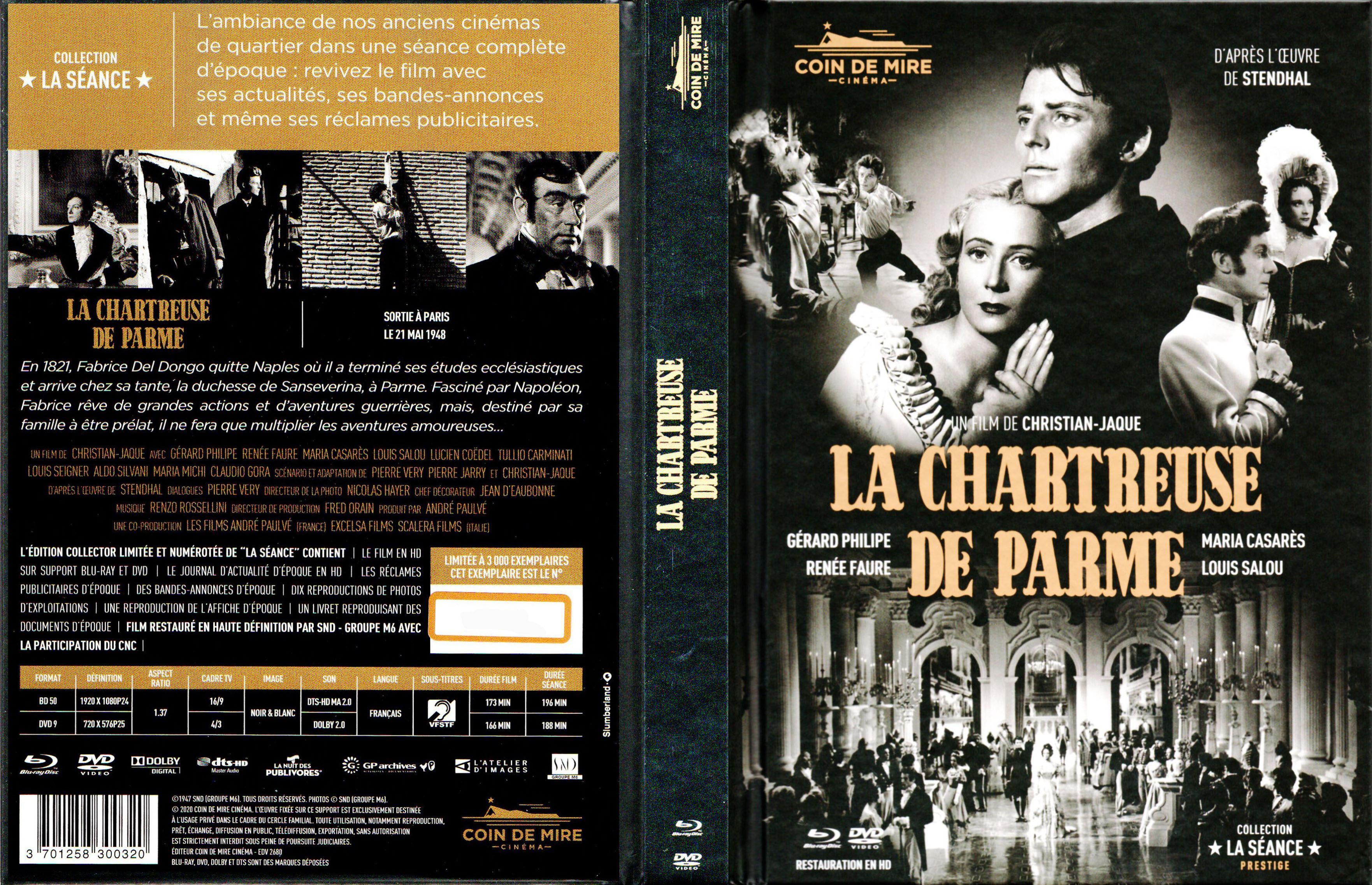 Jaquette DVD La chartreuse de Parme (BLU-RAY)