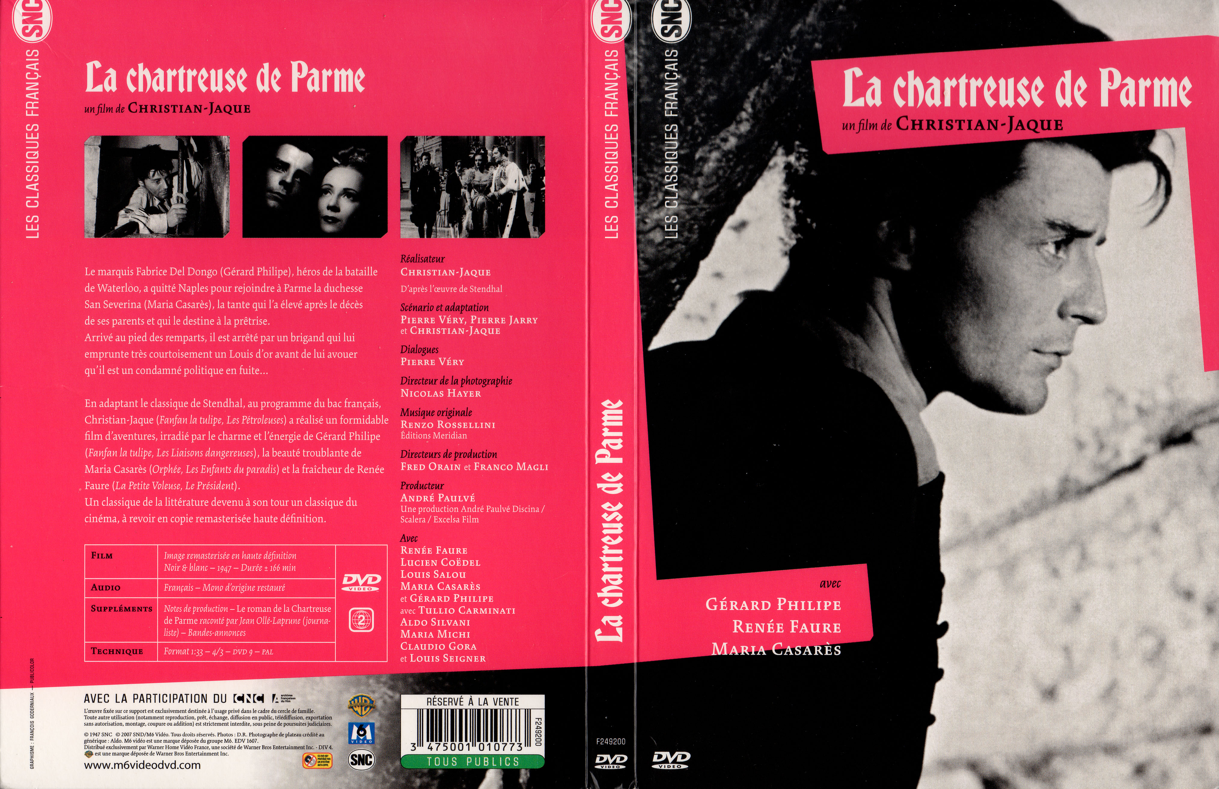 Jaquette DVD La chartreuse de Parme v2