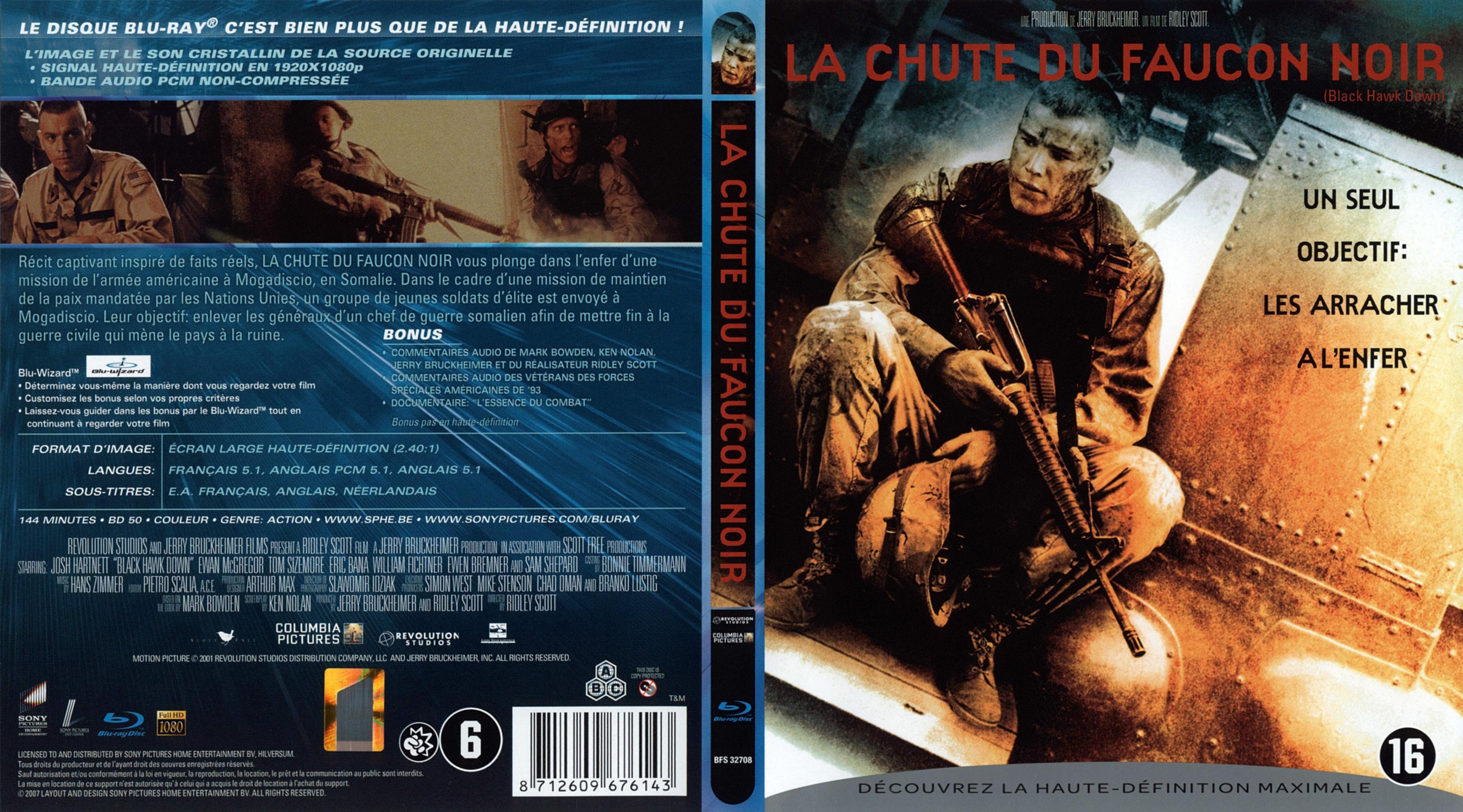 Jaquette DVD La chute du faucon noir (BLU-RAY)