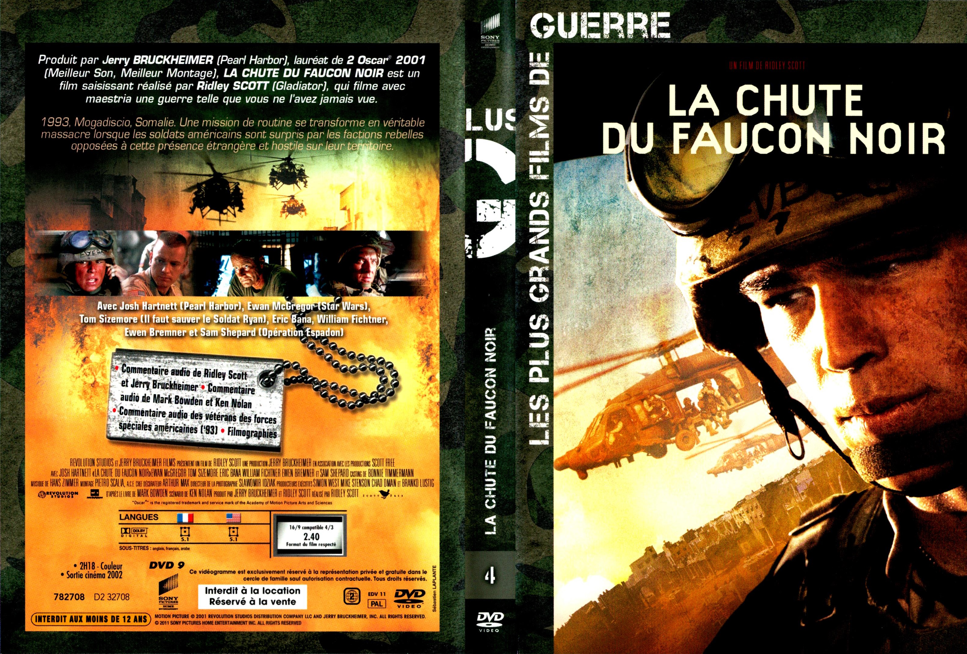 Jaquette DVD La chute du faucon noir v5