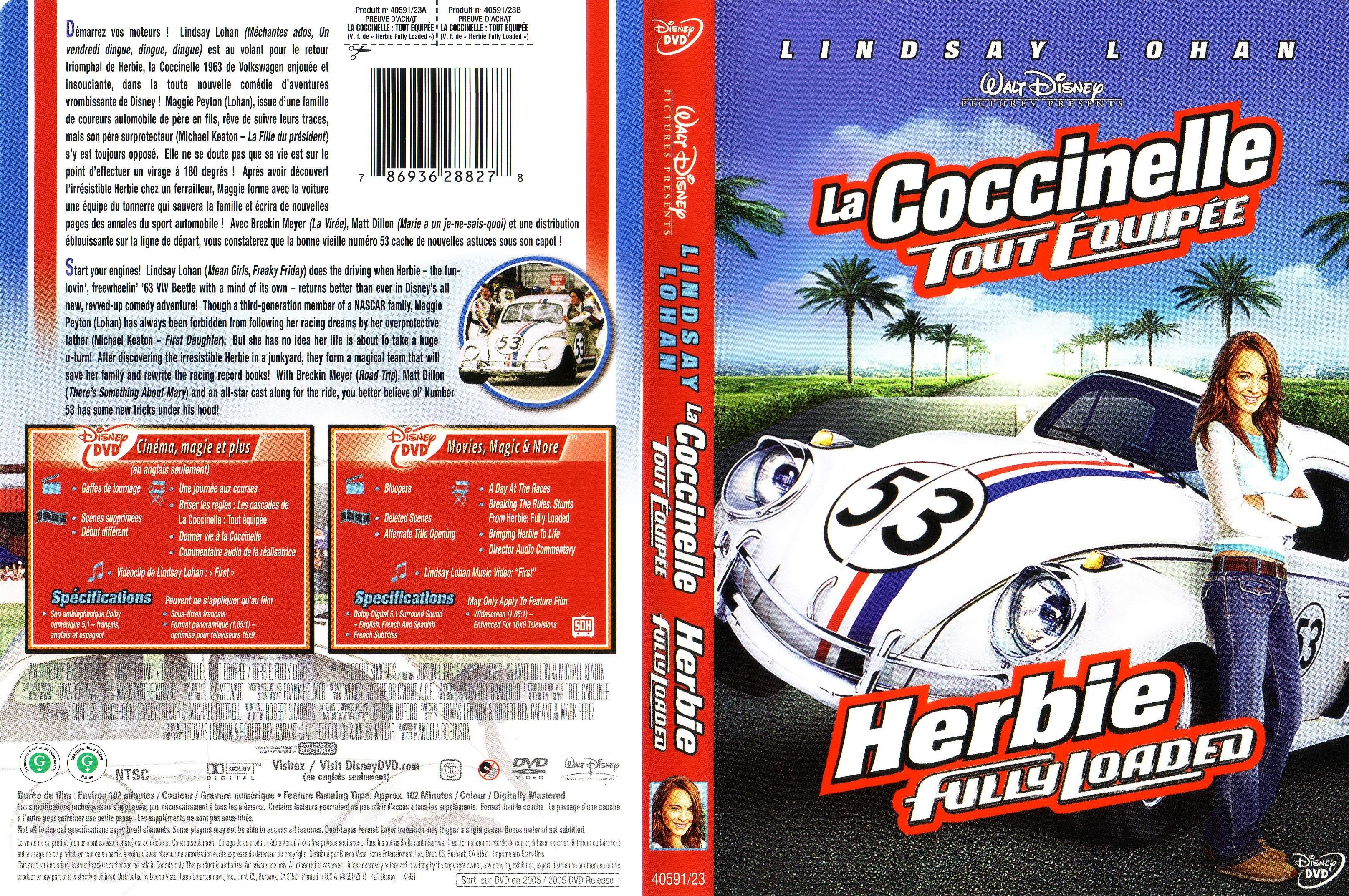 Jaquette DVD La coccinelle tout quipe