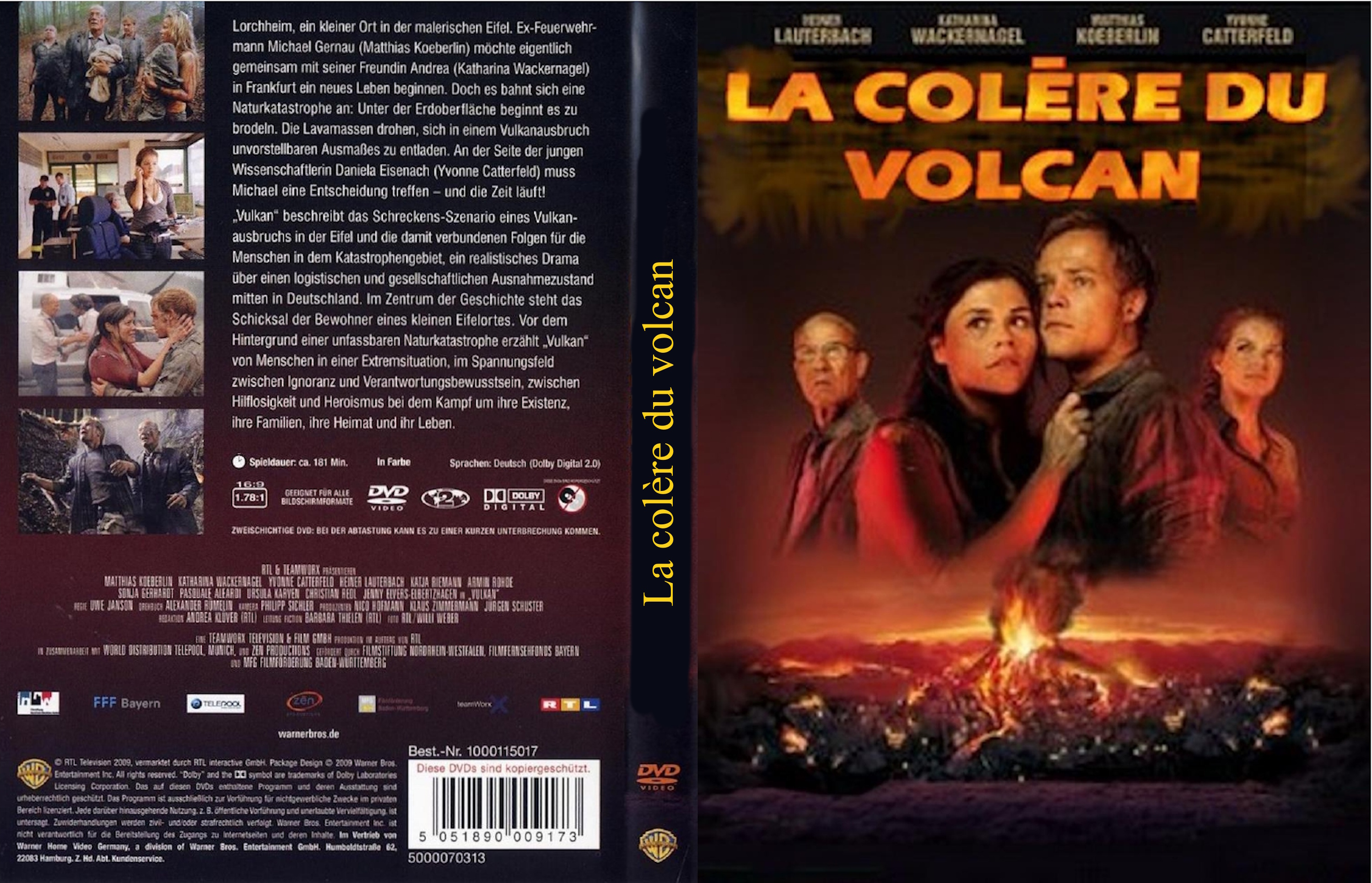 Jaquette DVD La col�re du volcan Custom