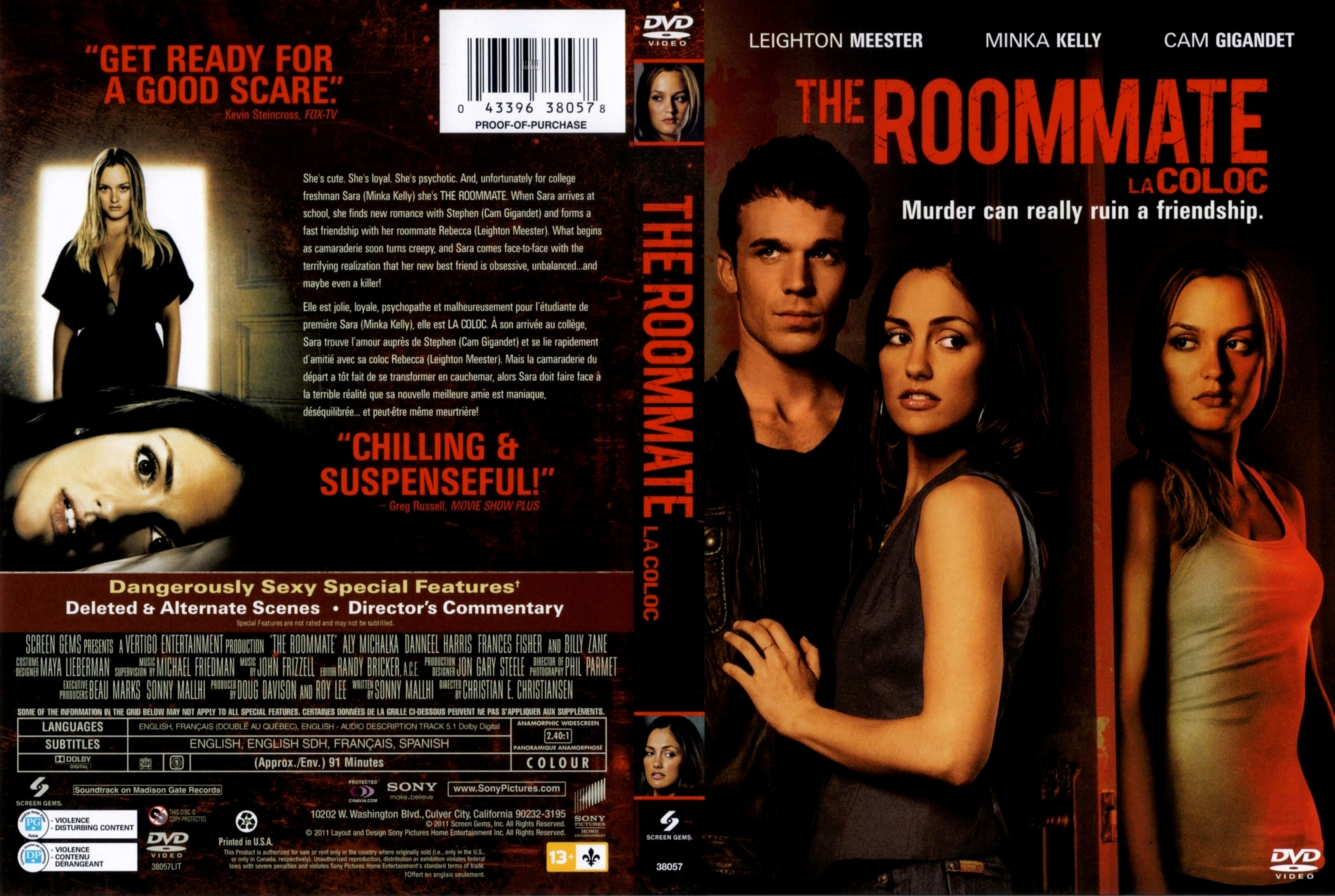 Jaquette DVD La coloc - The roommate (Canadienne)