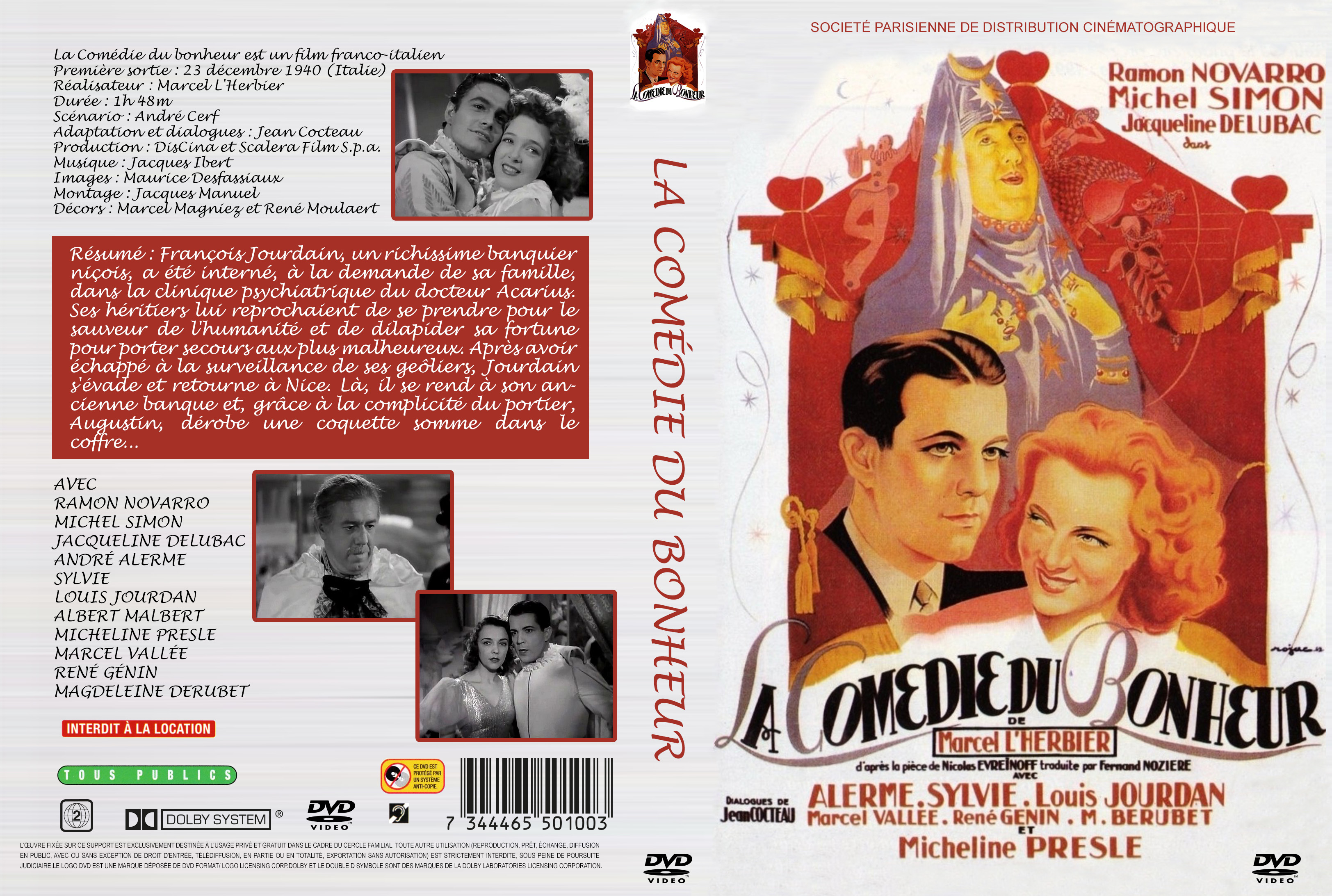 Jaquette DVD La comdie du bonheur custom