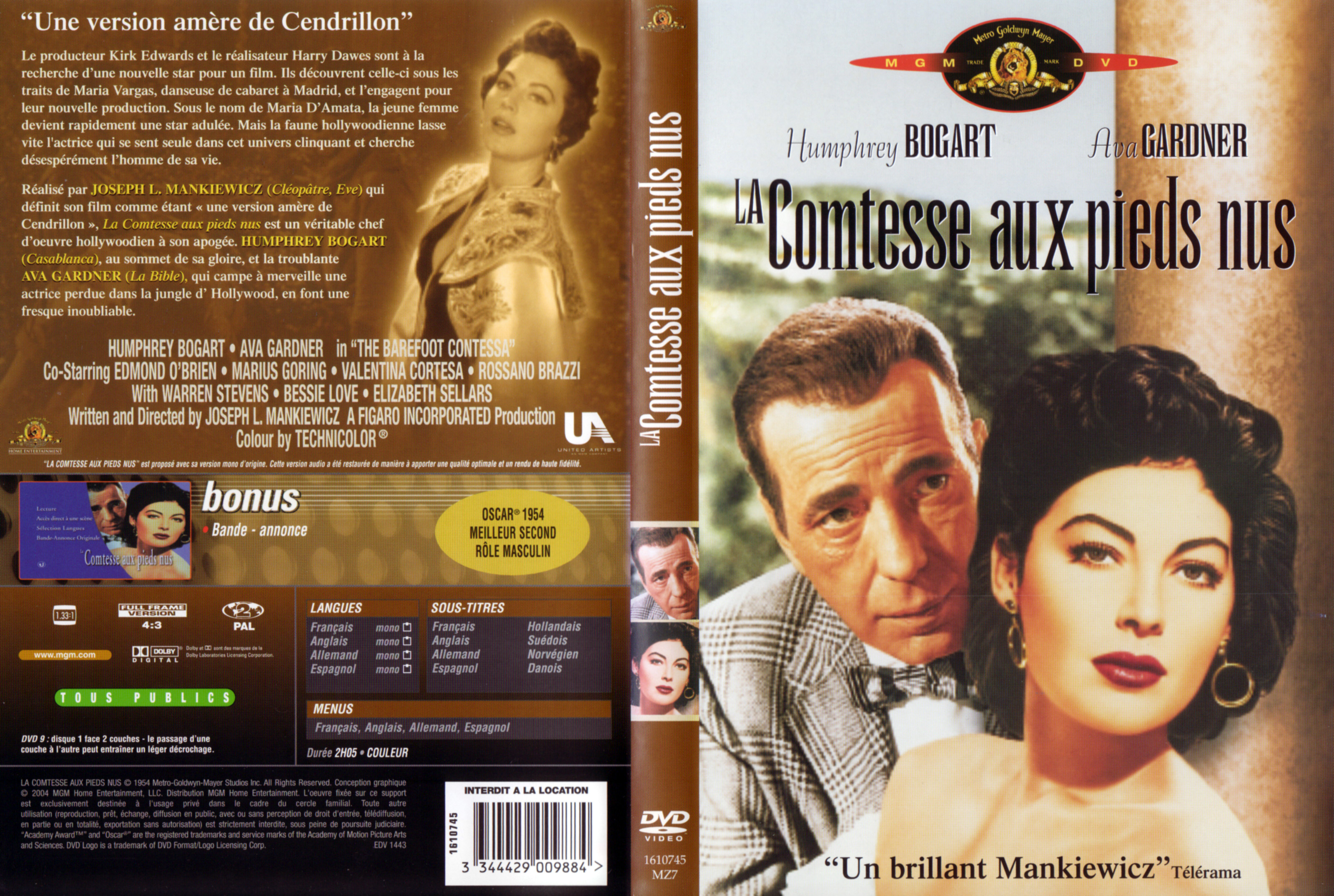 Jaquette DVD La comtesse aux pieds nus
