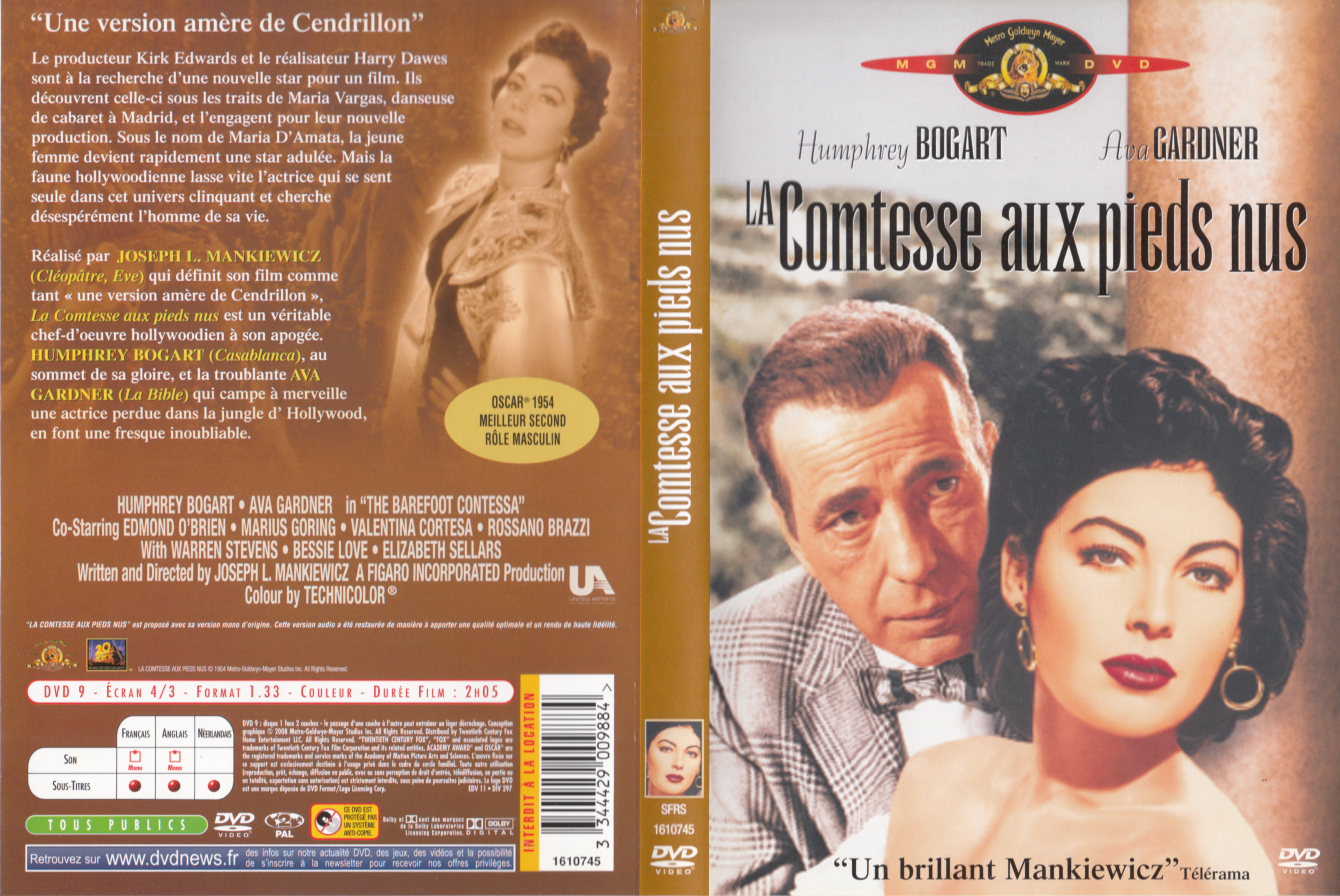 Jaquette DVD La comtesse aux pieds nus v3