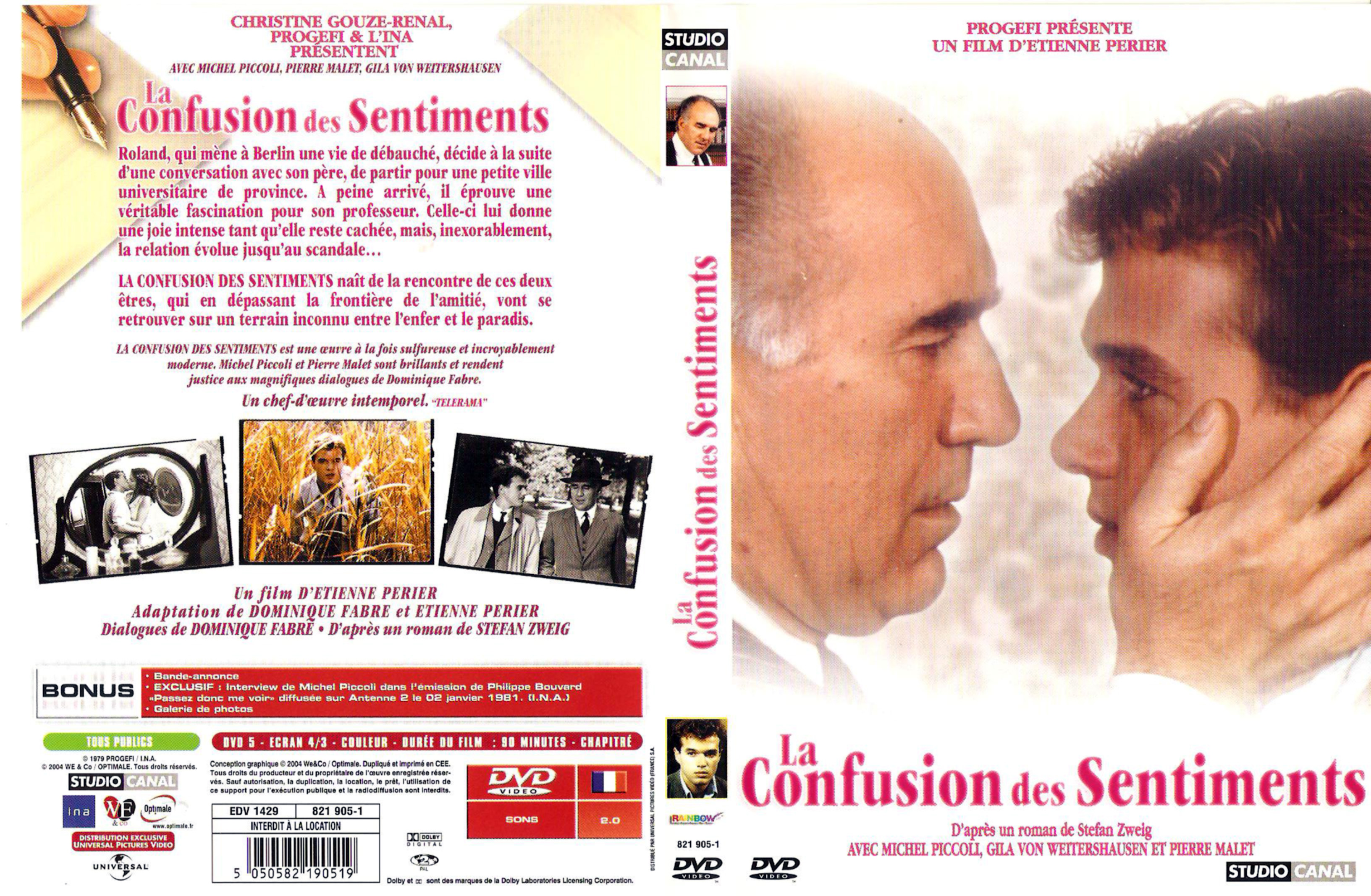 Jaquette DVD La confusion des sentiments