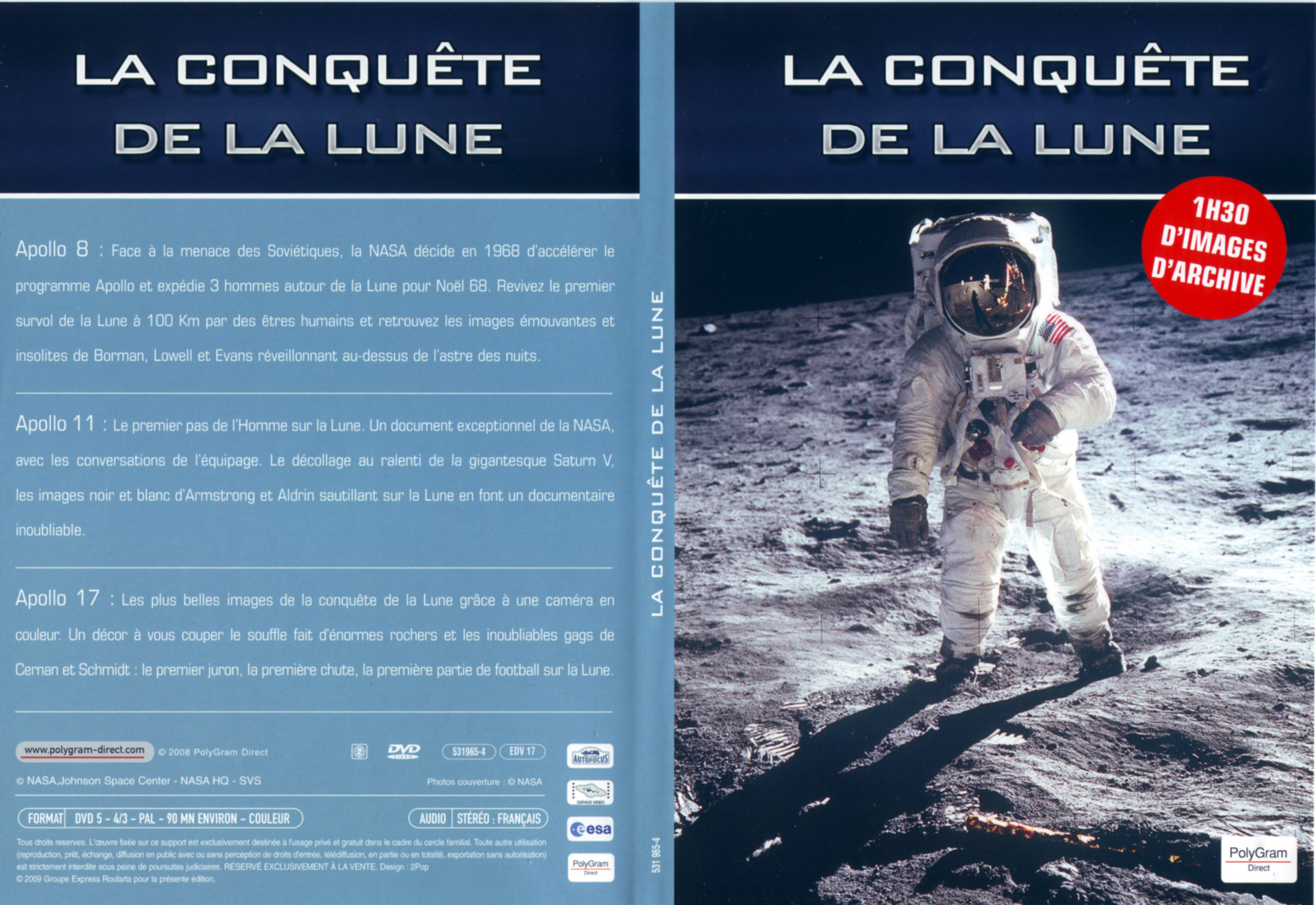 Jaquette DVD La conqute de la Lune