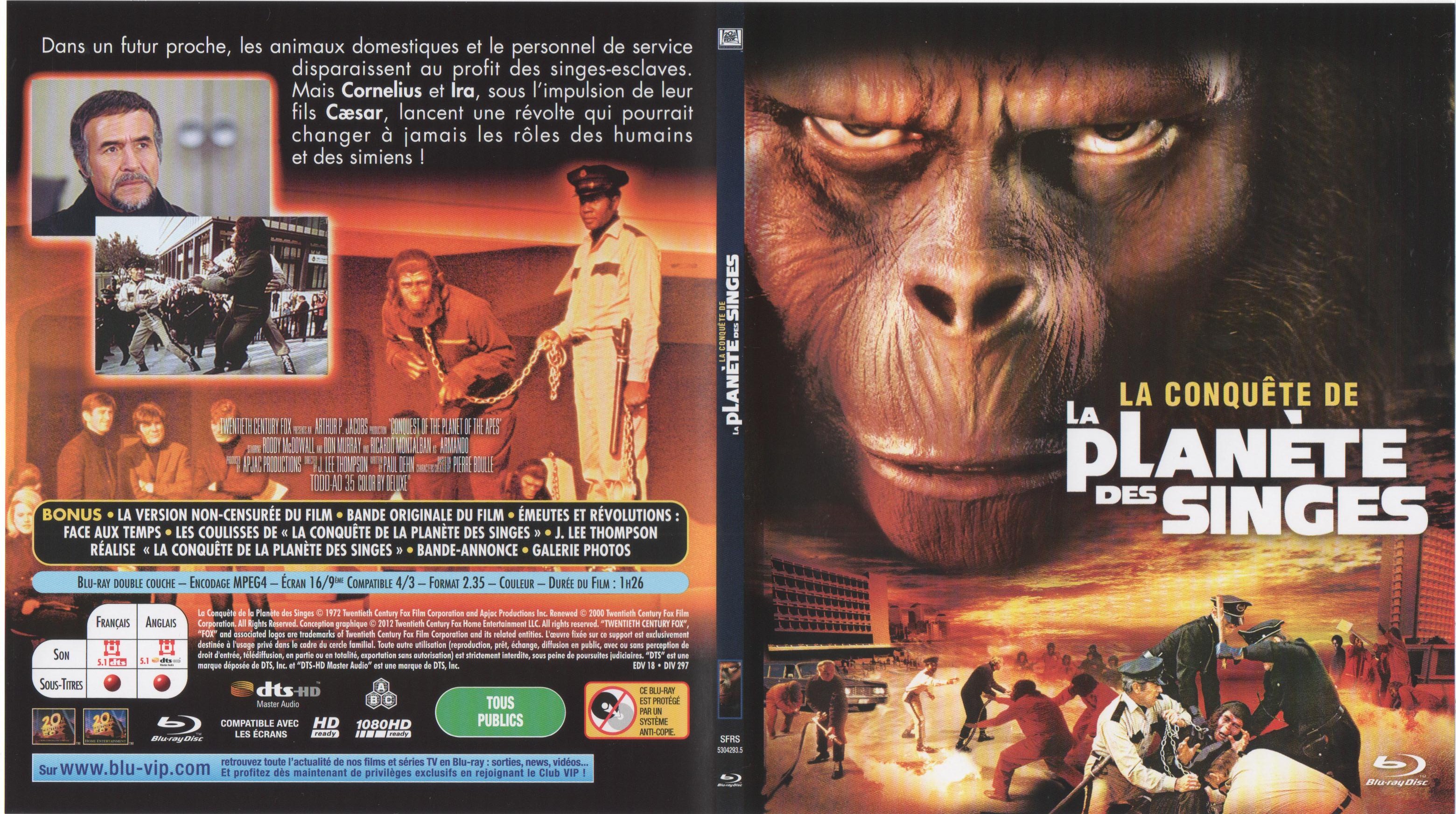 Jaquette DVD La conquete de la planete des singes (BLU-RAY) v2