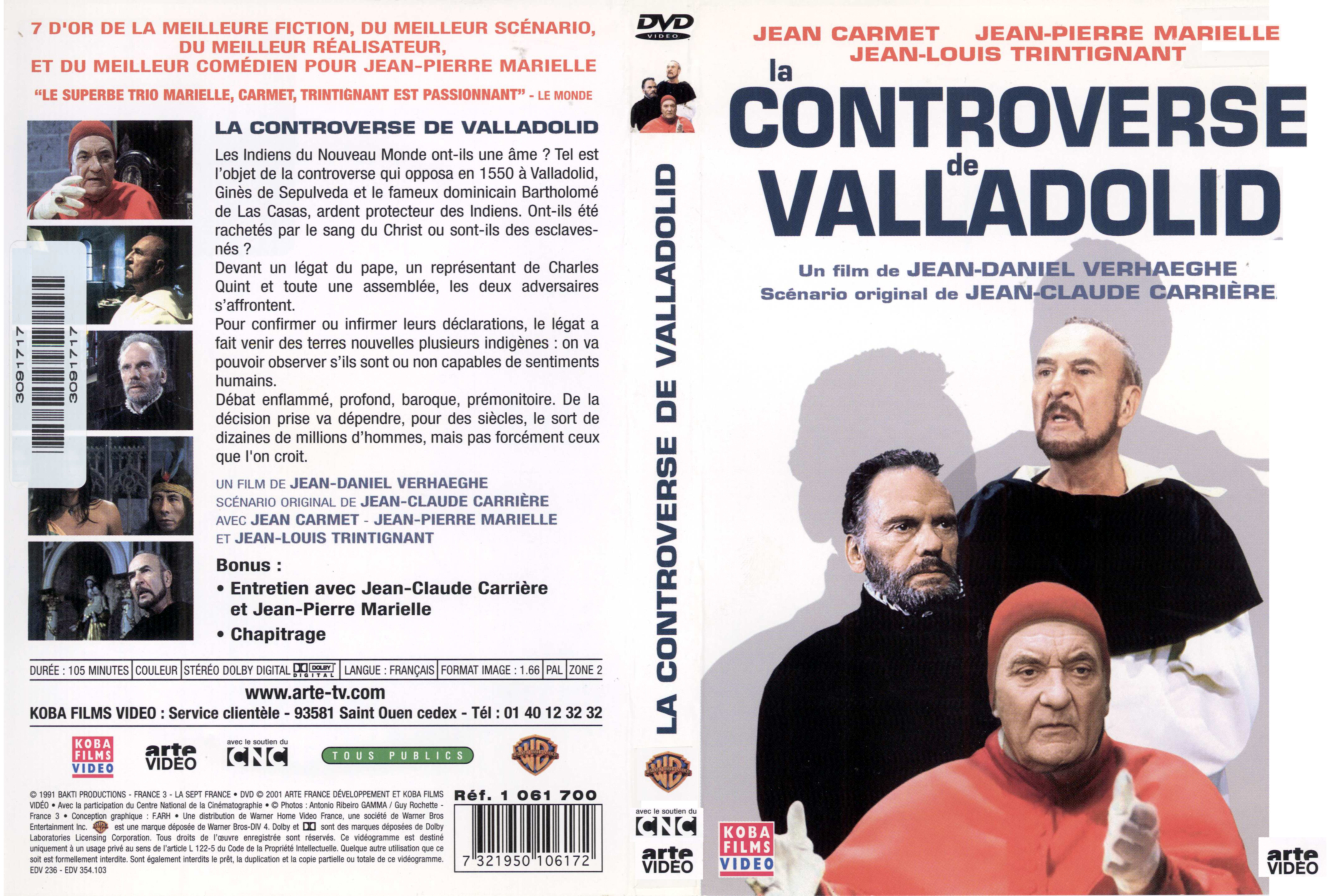 Jaquette DVD La controverse de Valladolid