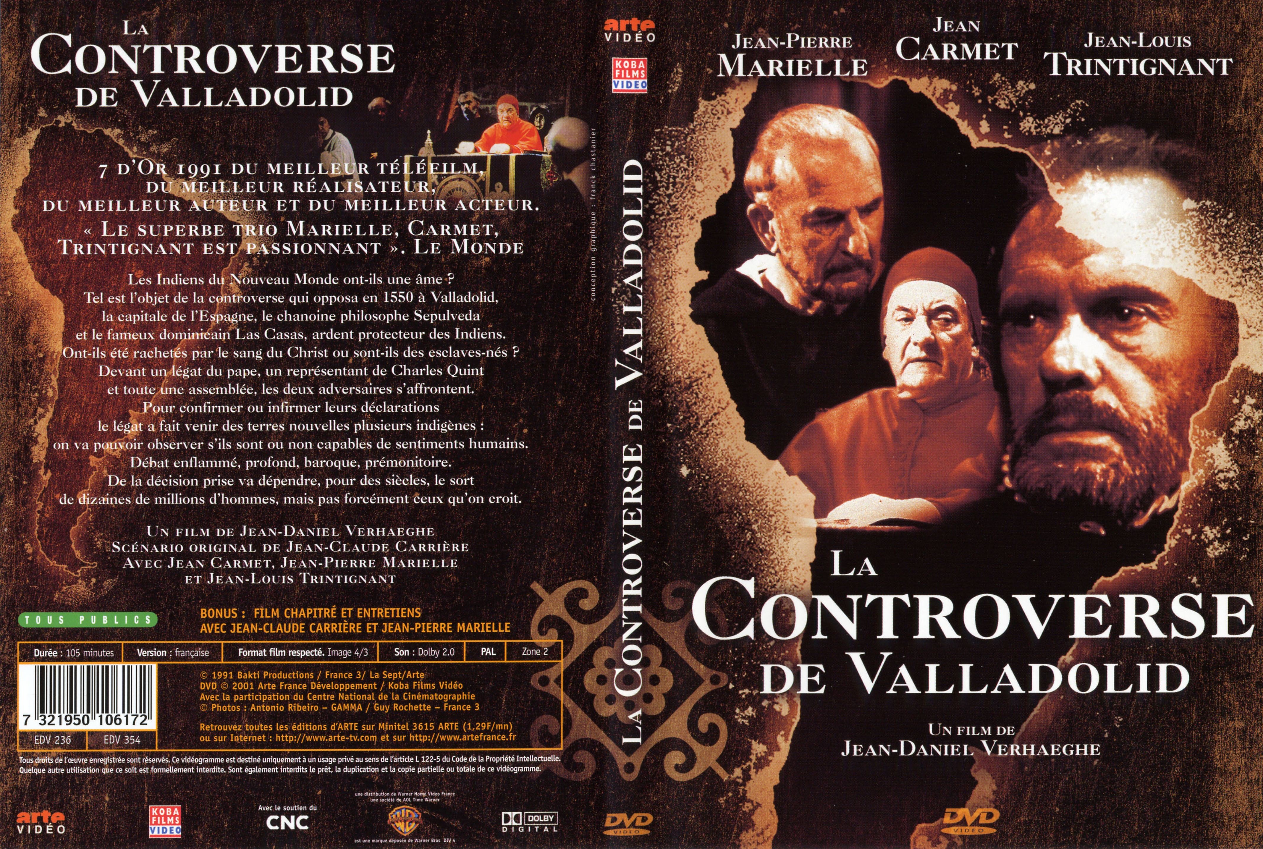 Jaquette DVD La controverse de Valladolid v2