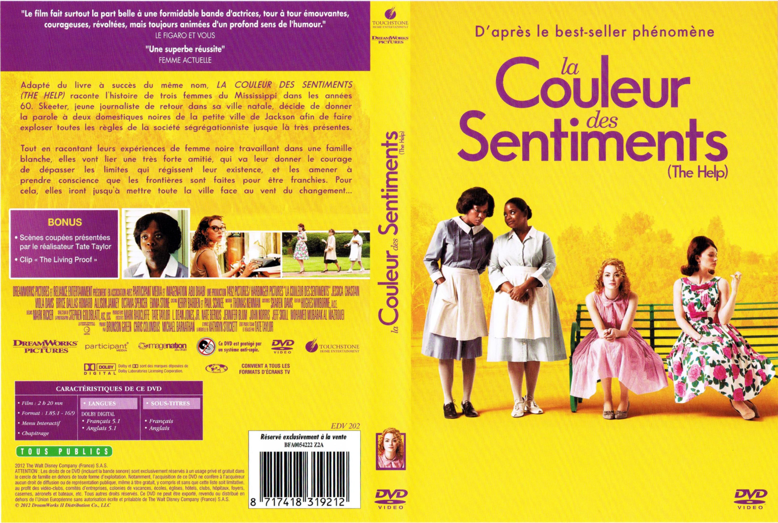Jaquette DVD de La couleur des sentiments - Cinéma Passion