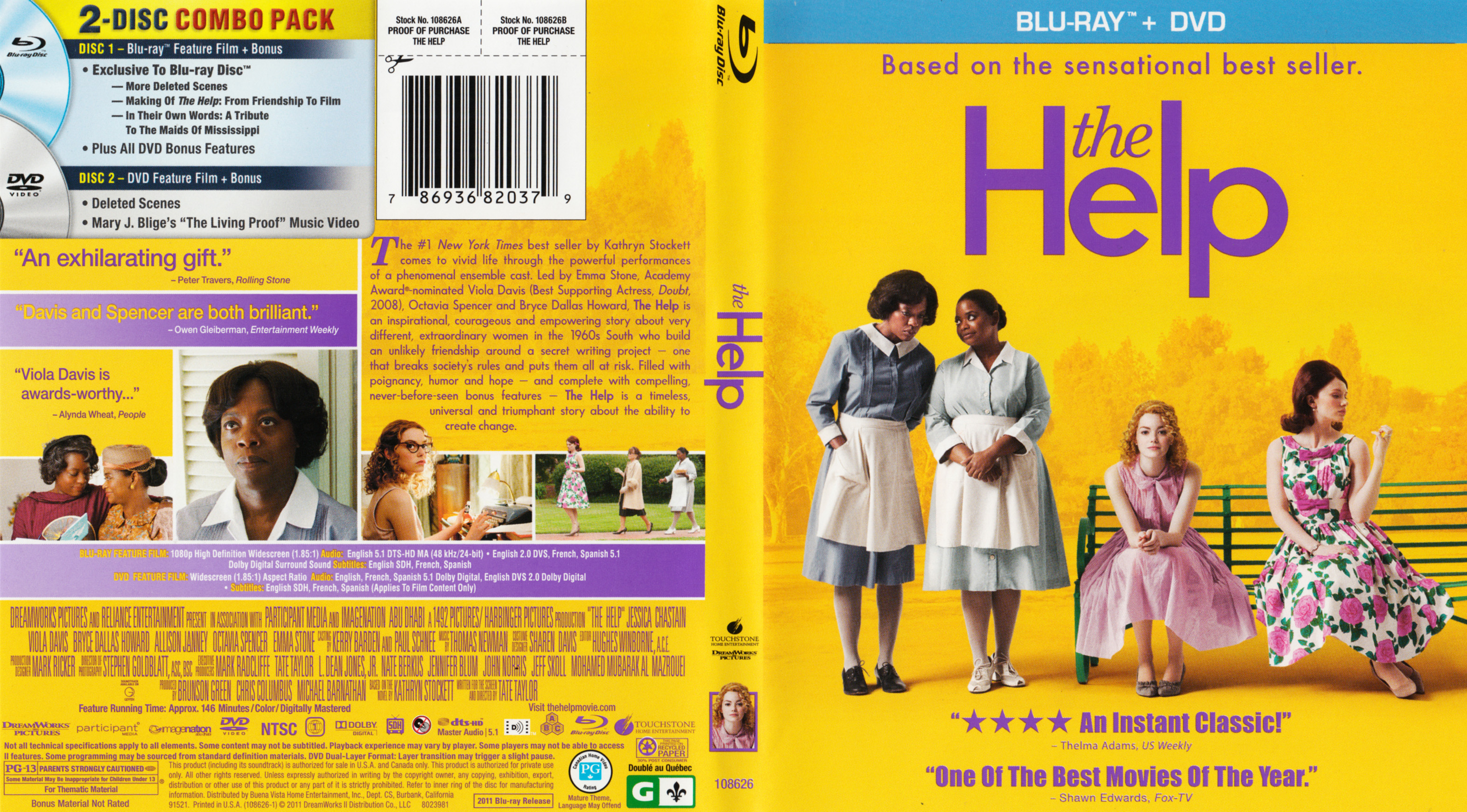 Jaquette DVD La couleur des sentiments - The help Zone 1 (BLU-RAY)