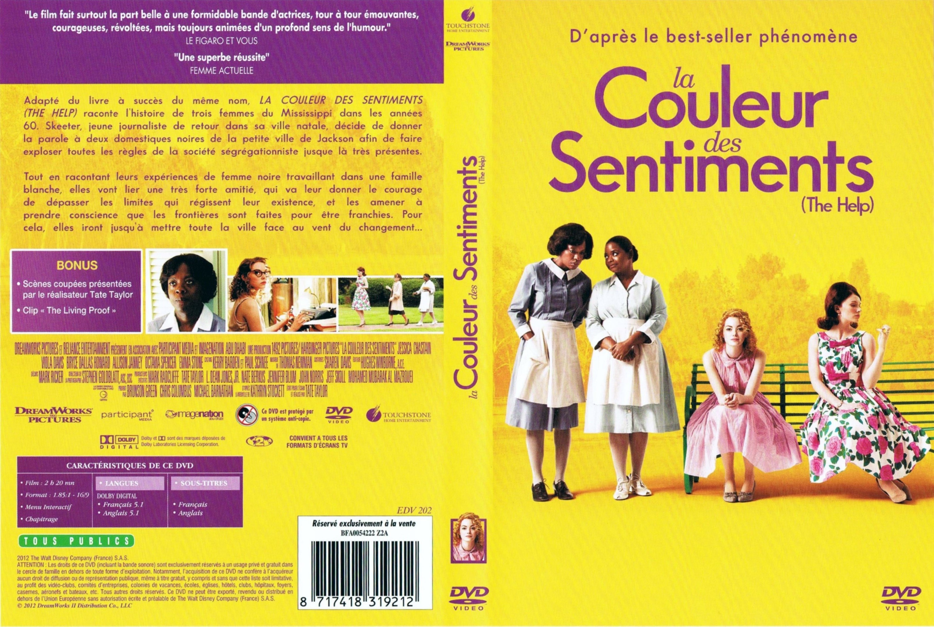 Jaquette DVD La couleur des sentiments - The help (Canadienne)