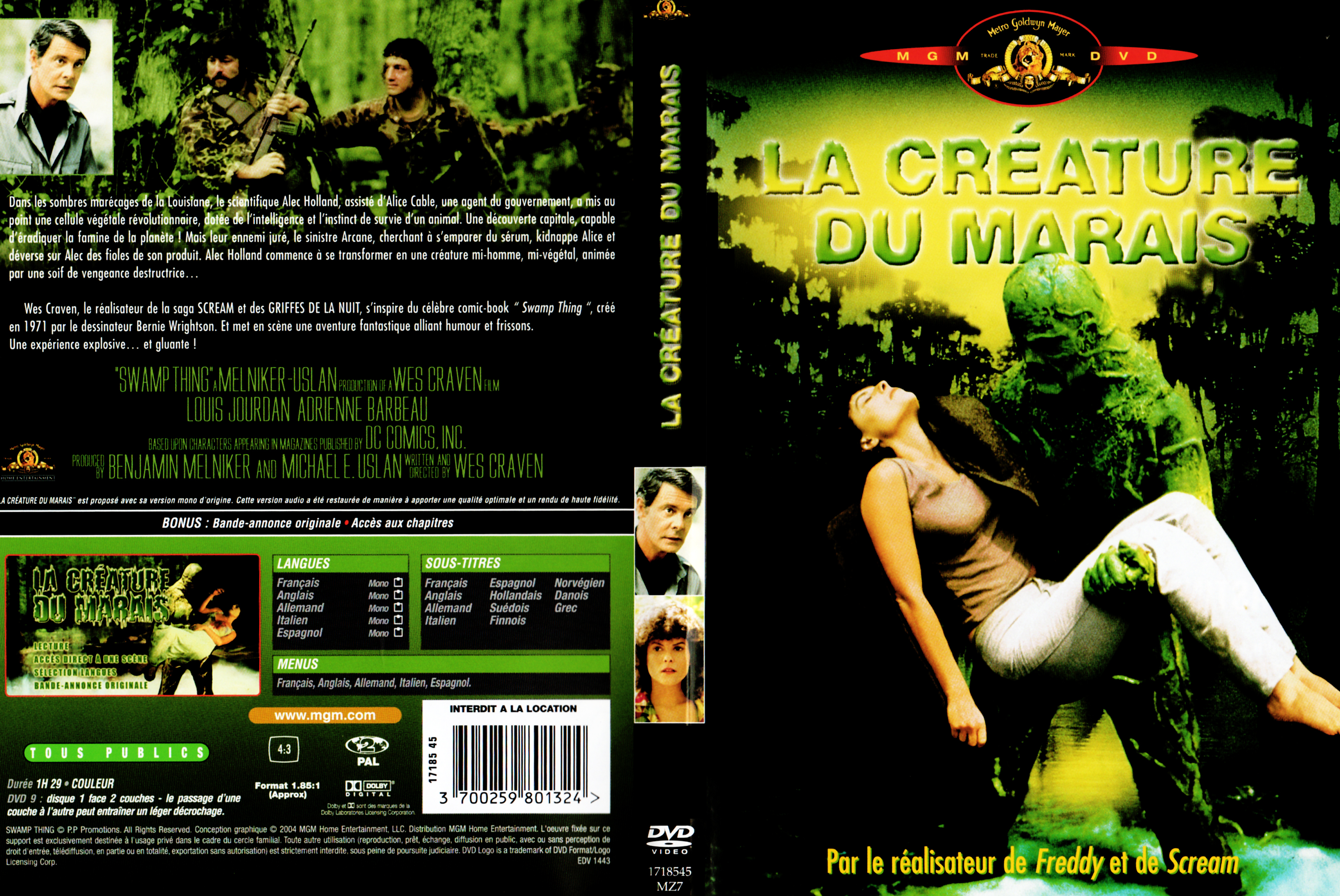 Jaquette DVD La crature du marais v2