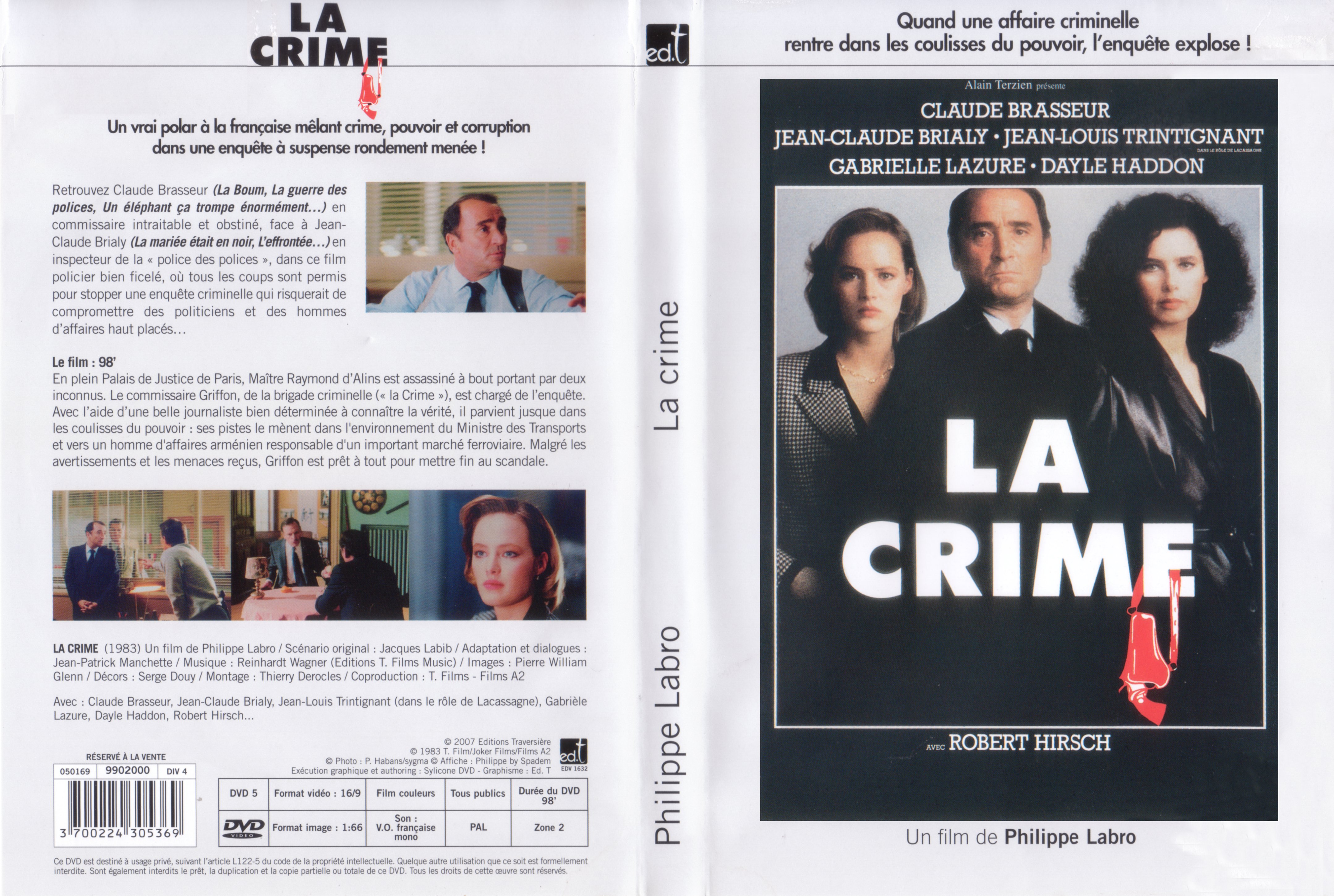 Jaquette DVD La crime
