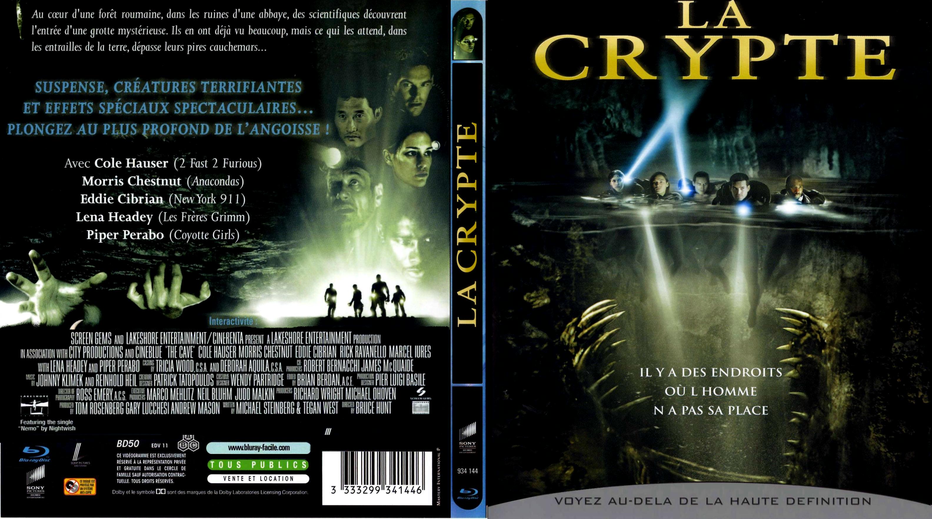 Jaquette DVD La crypte custom (BLU-RAY)