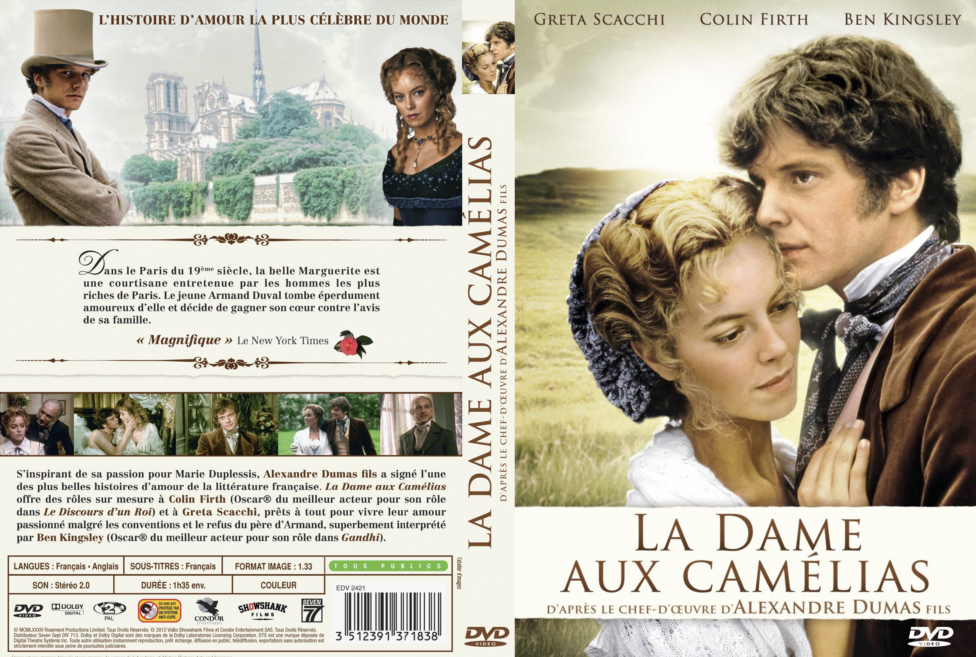 Jaquette DVD La dame aux camlias 1984 custom