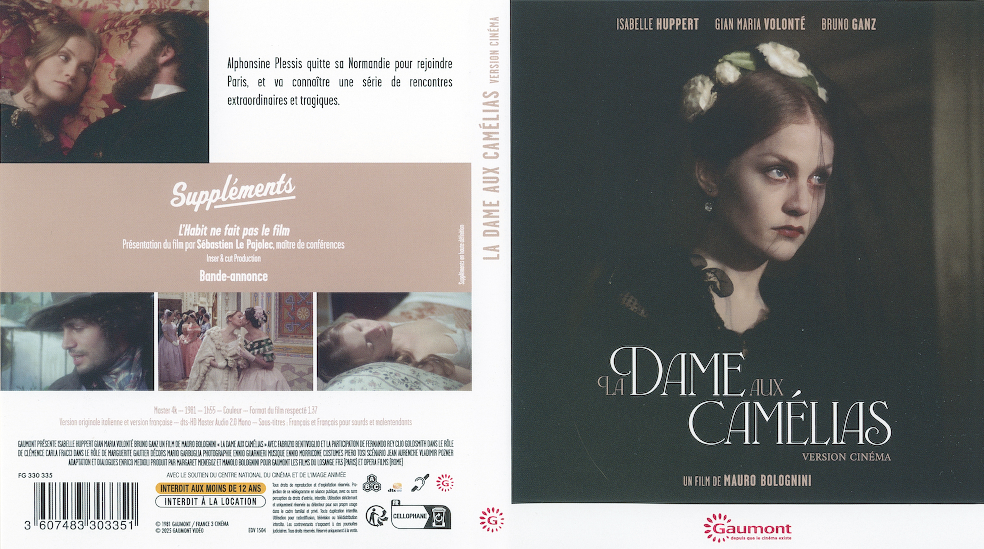 Jaquette DVD La dame aux cam�lias (BLU-RAY)