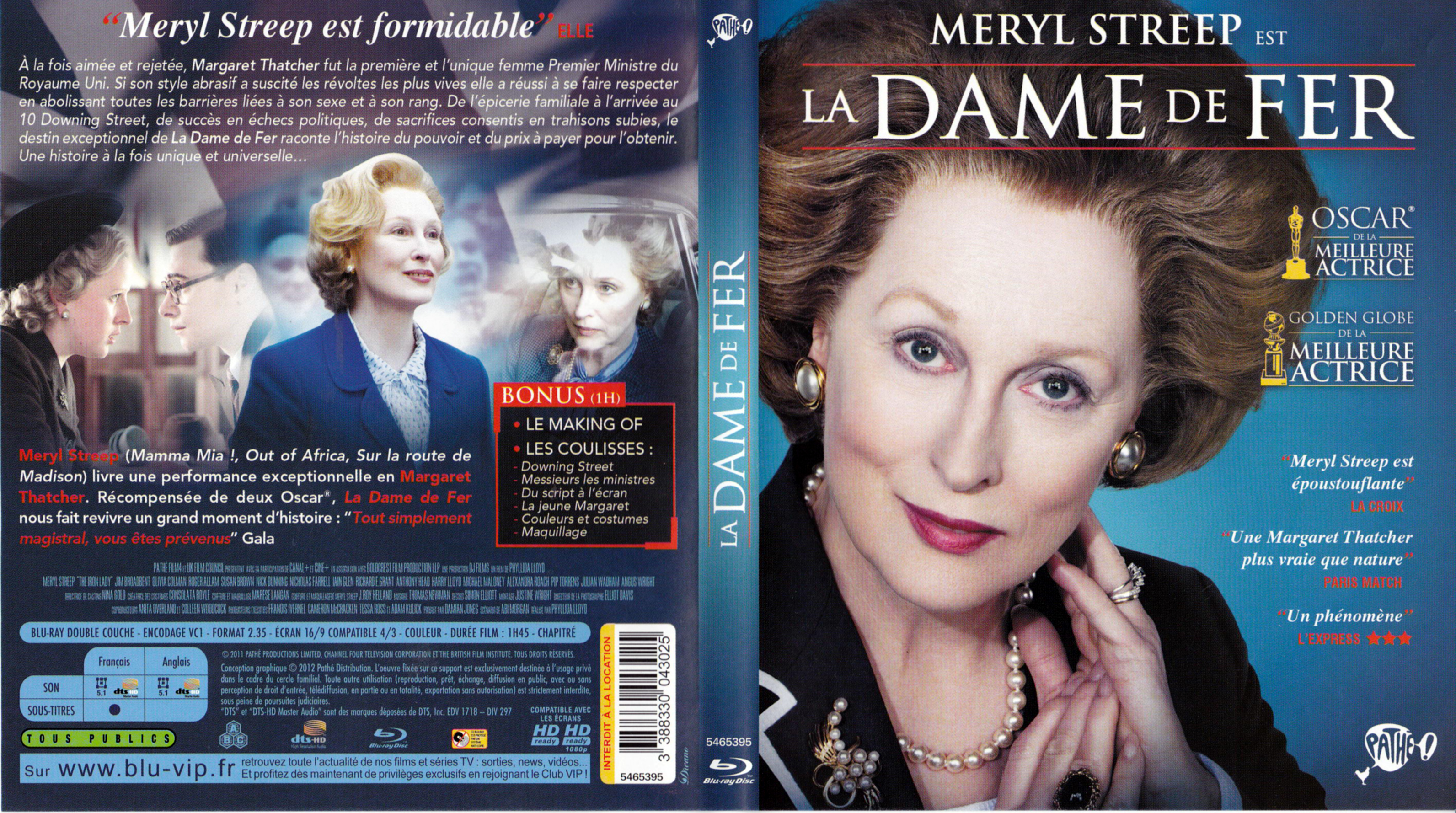 Jaquette DVD La dame de fer (BLU RAY)