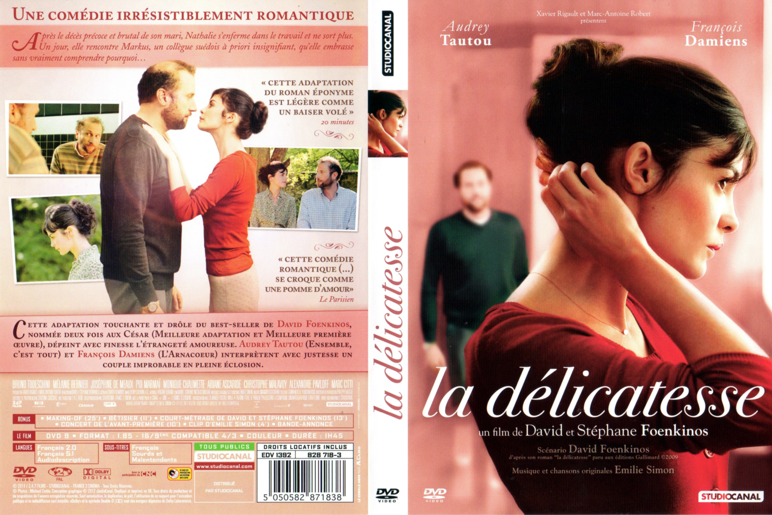 Jaquette DVD La dlicatesse