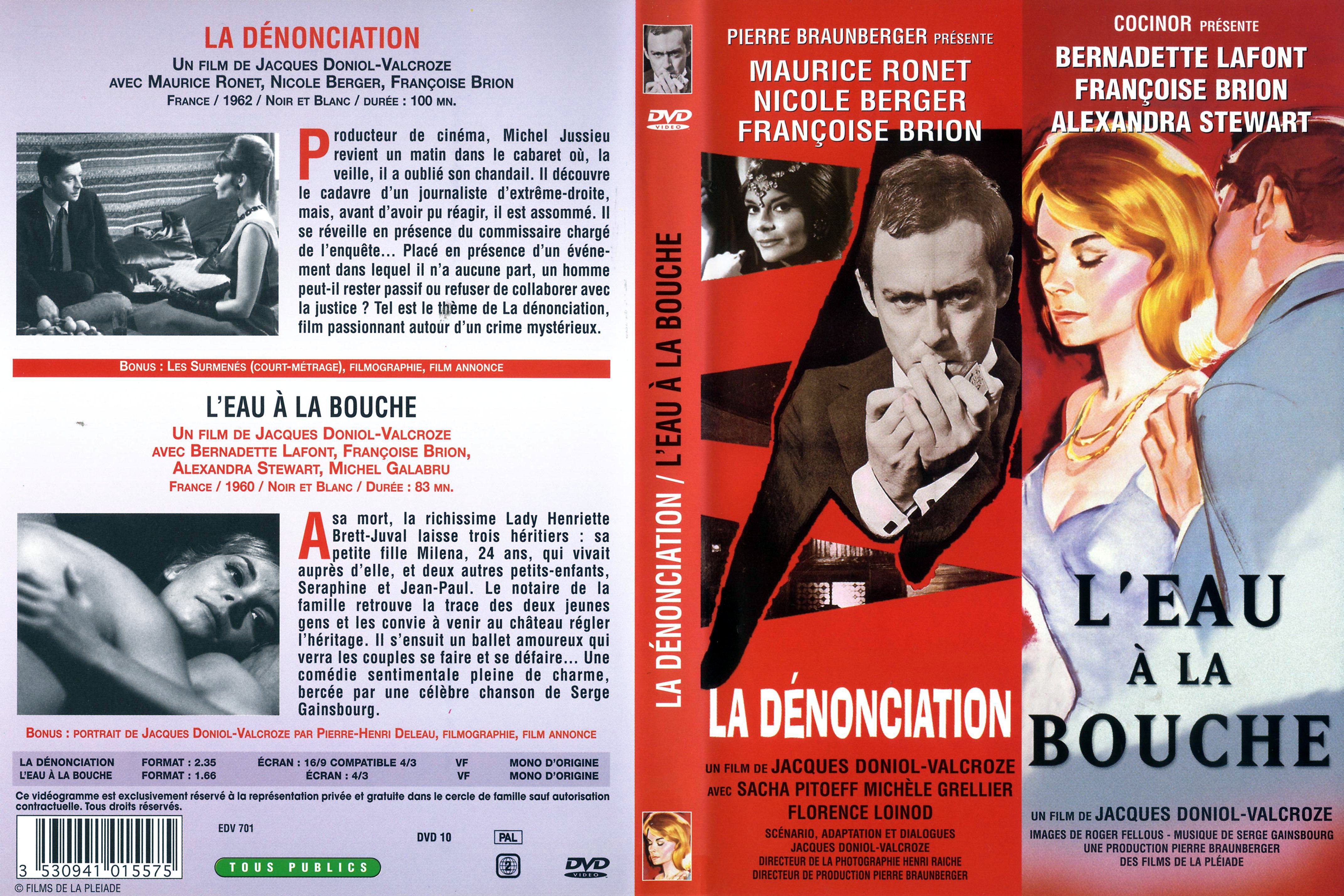 Jaquette DVD La denonciation + L
