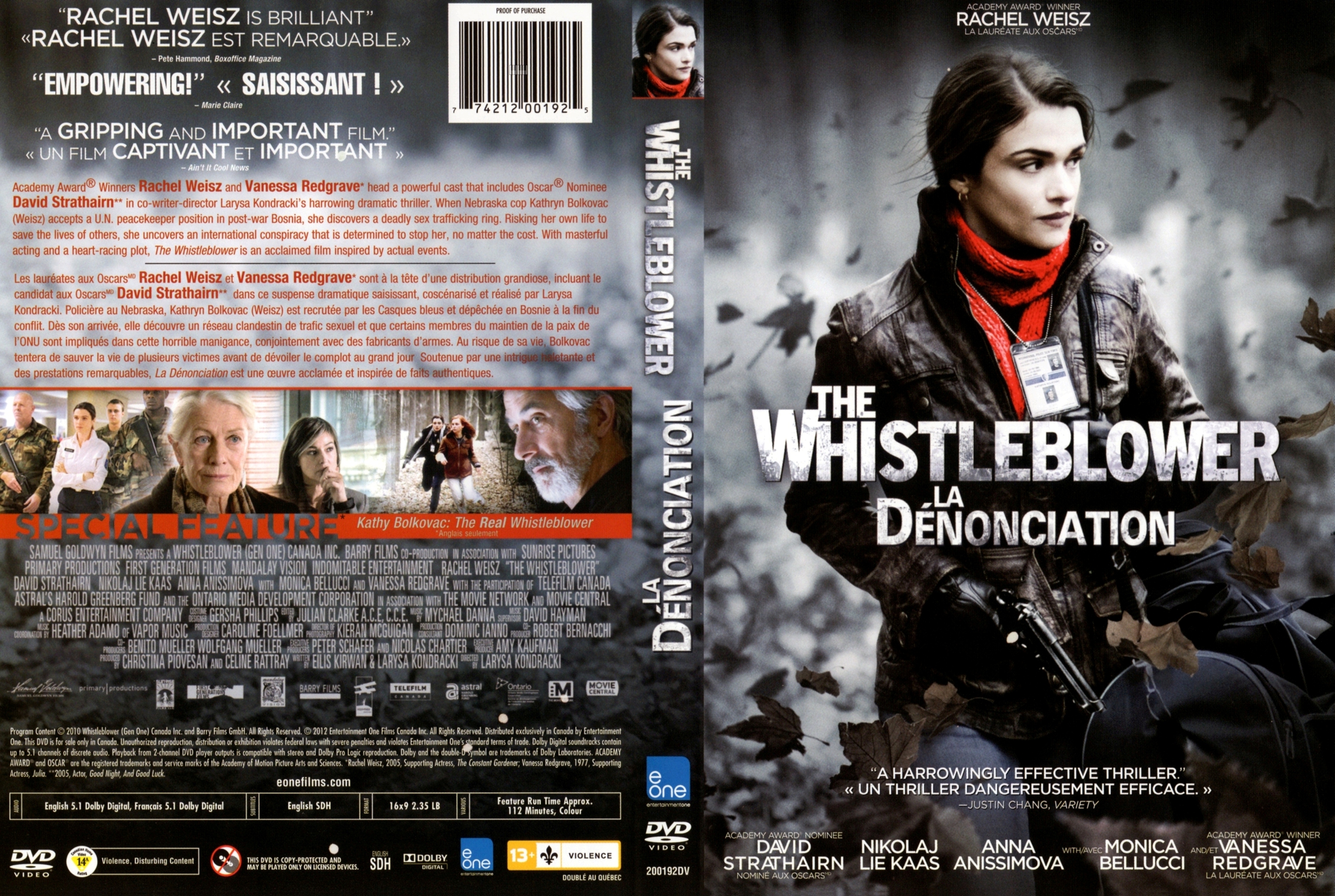 Jaquette DVD La dnonciation - The Whistleblower (Canadienne)
