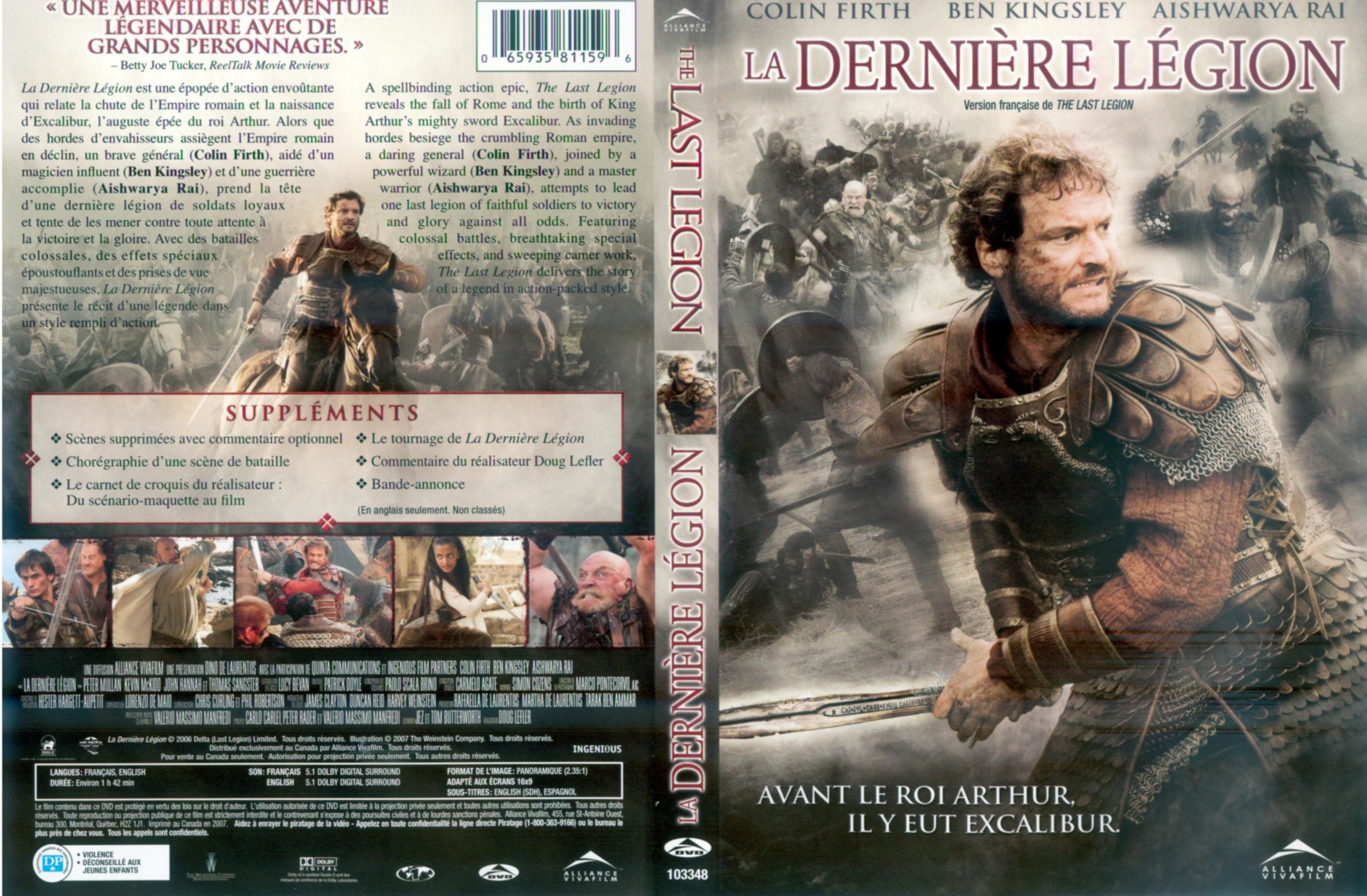 Jaquette DVD La dernire lgion Zone 1