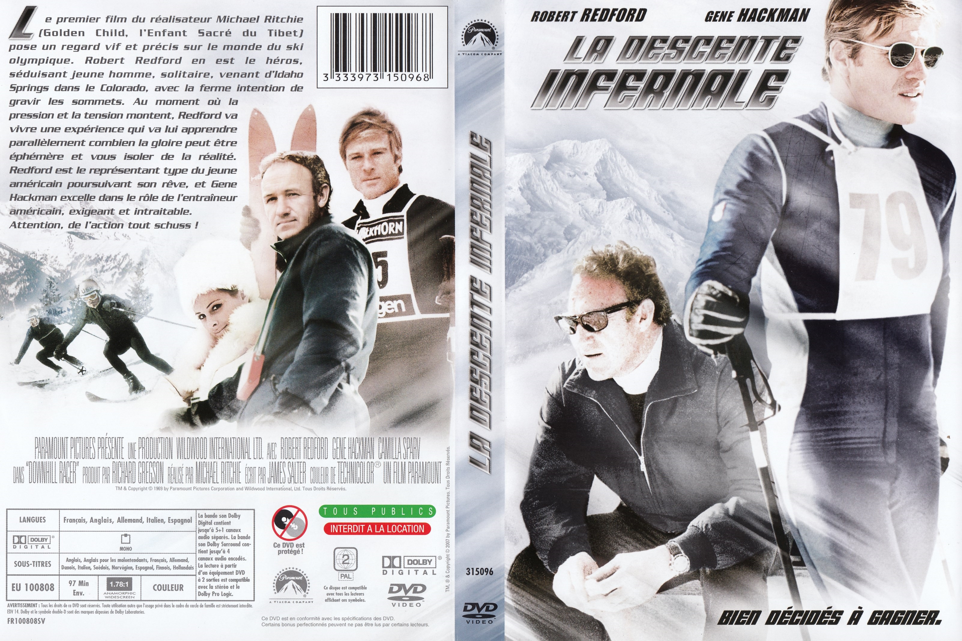 Jaquette DVD La descente infernale (1969)