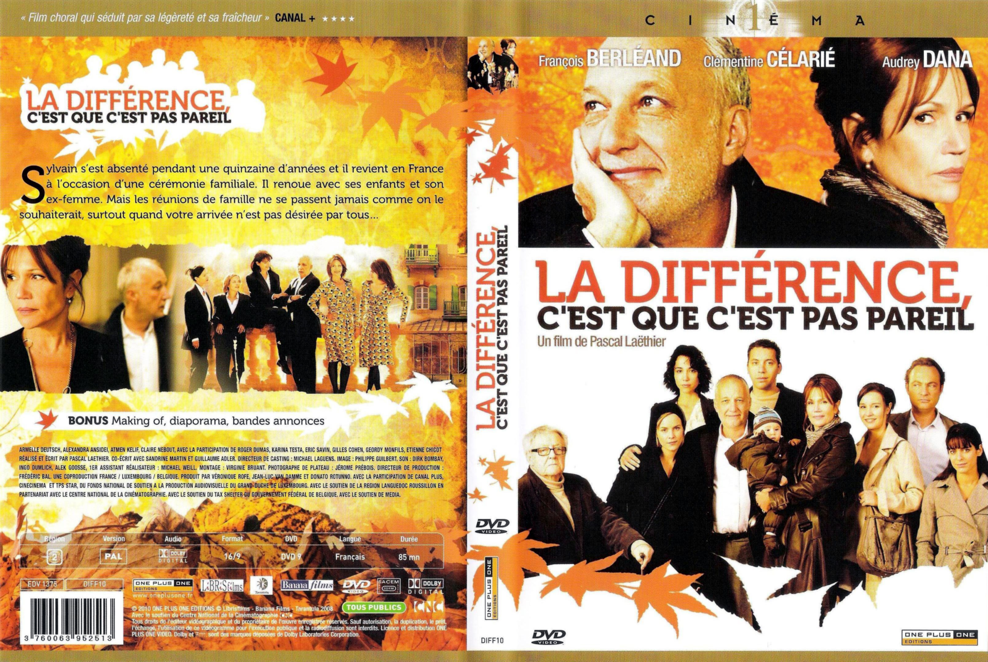 Jaquette DVD La difference c