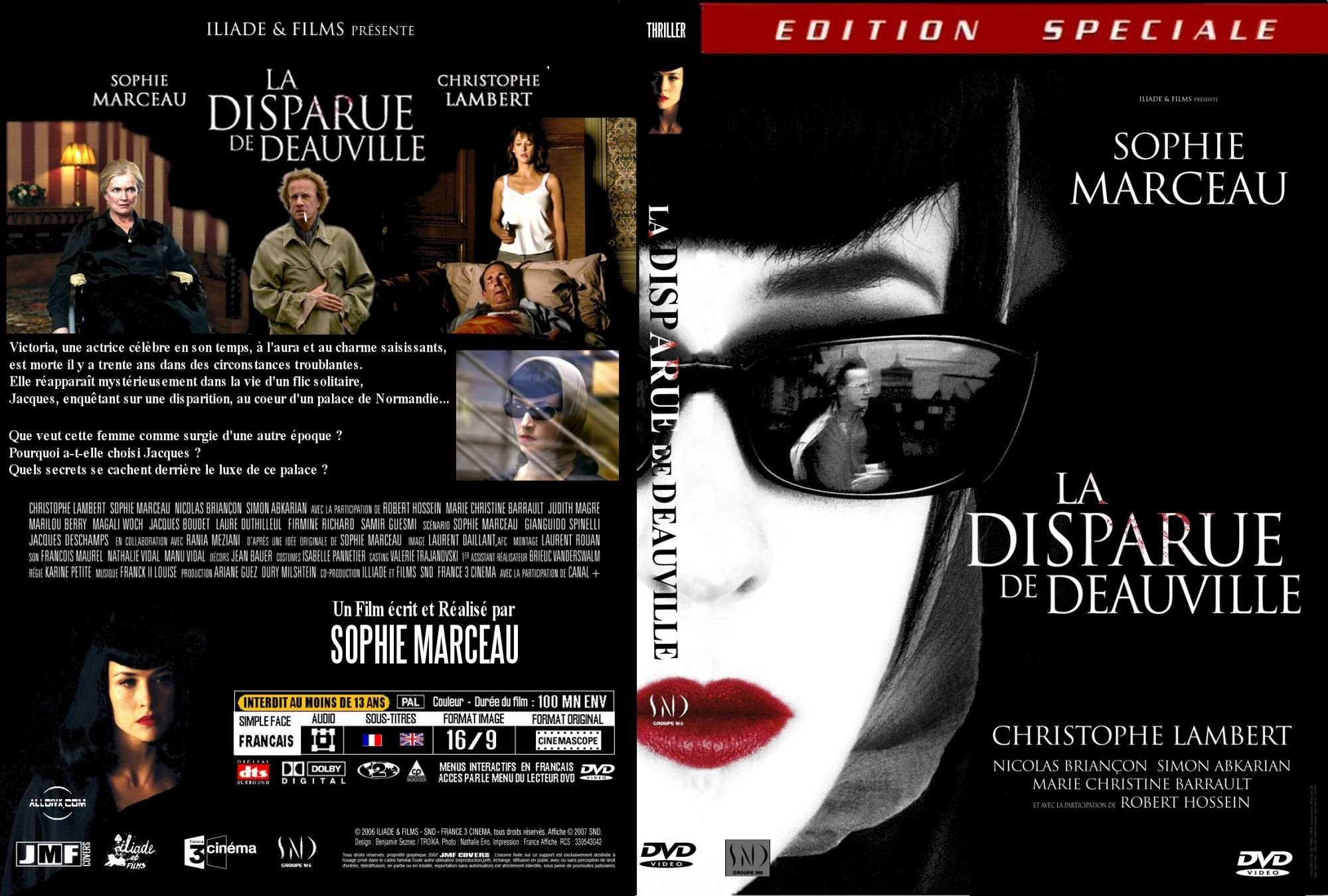 Jaquette DVD La disparue de deauville custom