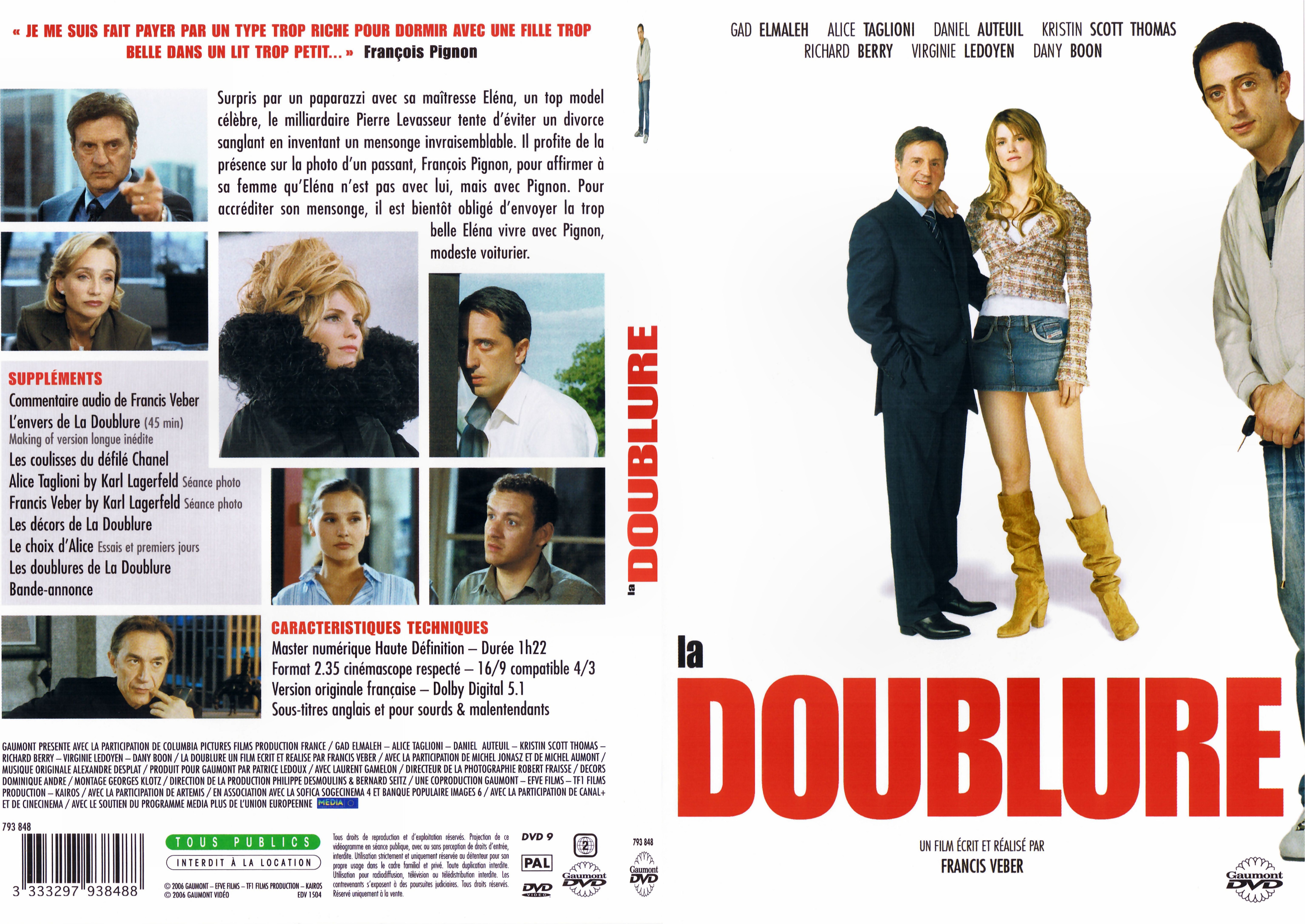Jaquette DVD La doublure - SLIM