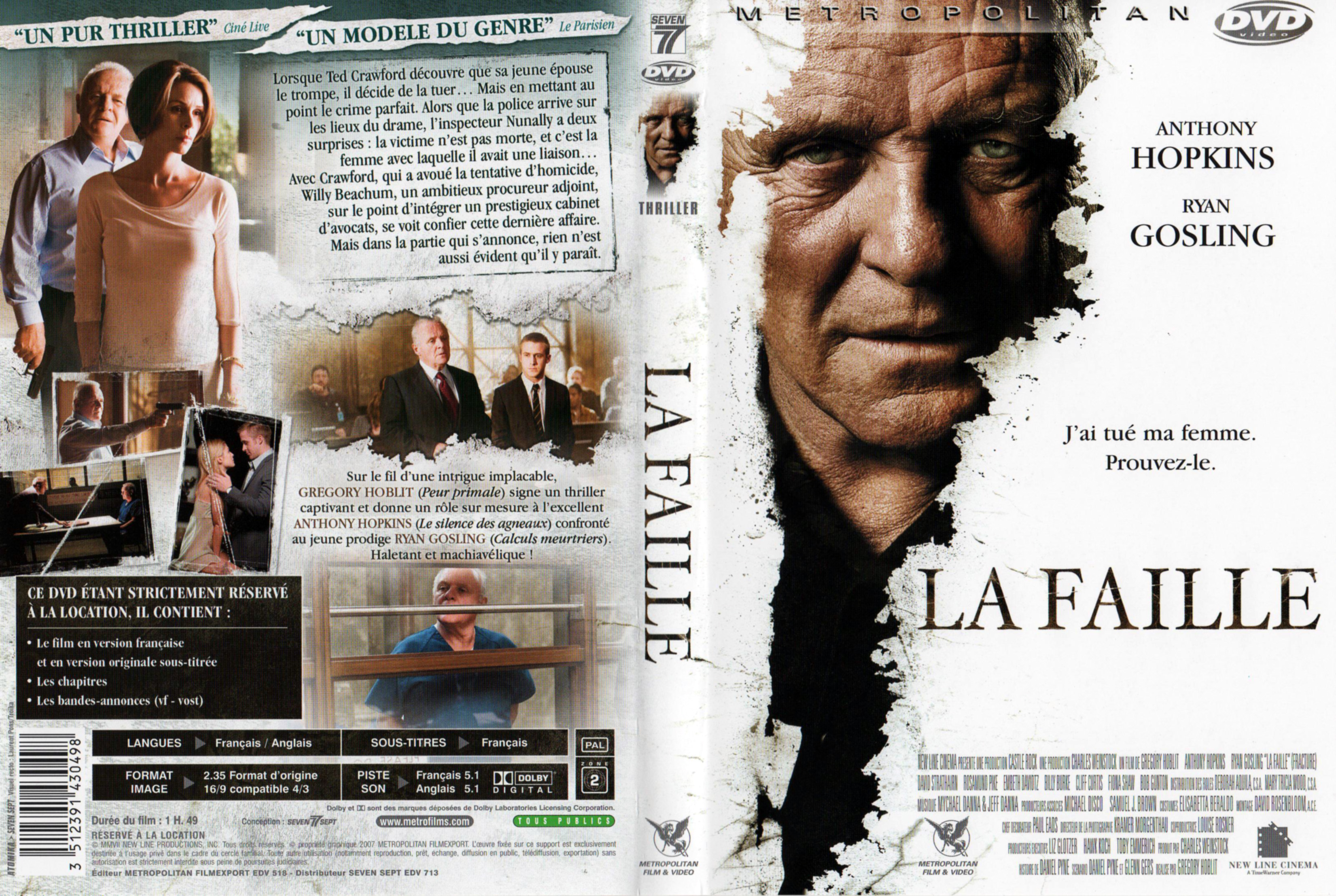 Jaquette DVD La faille