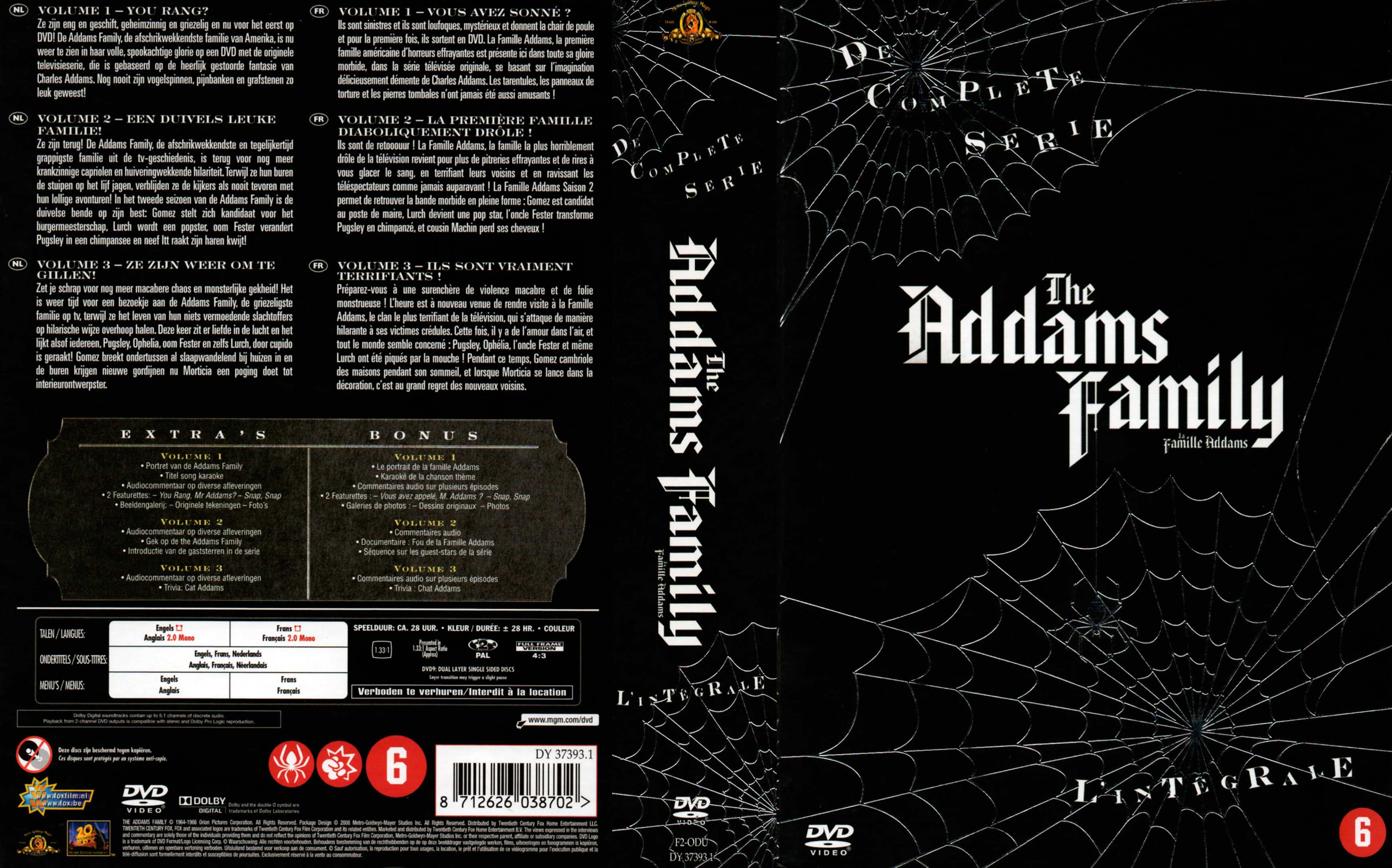 Jaquette DVD La famille Addams Intgrale COFFRET