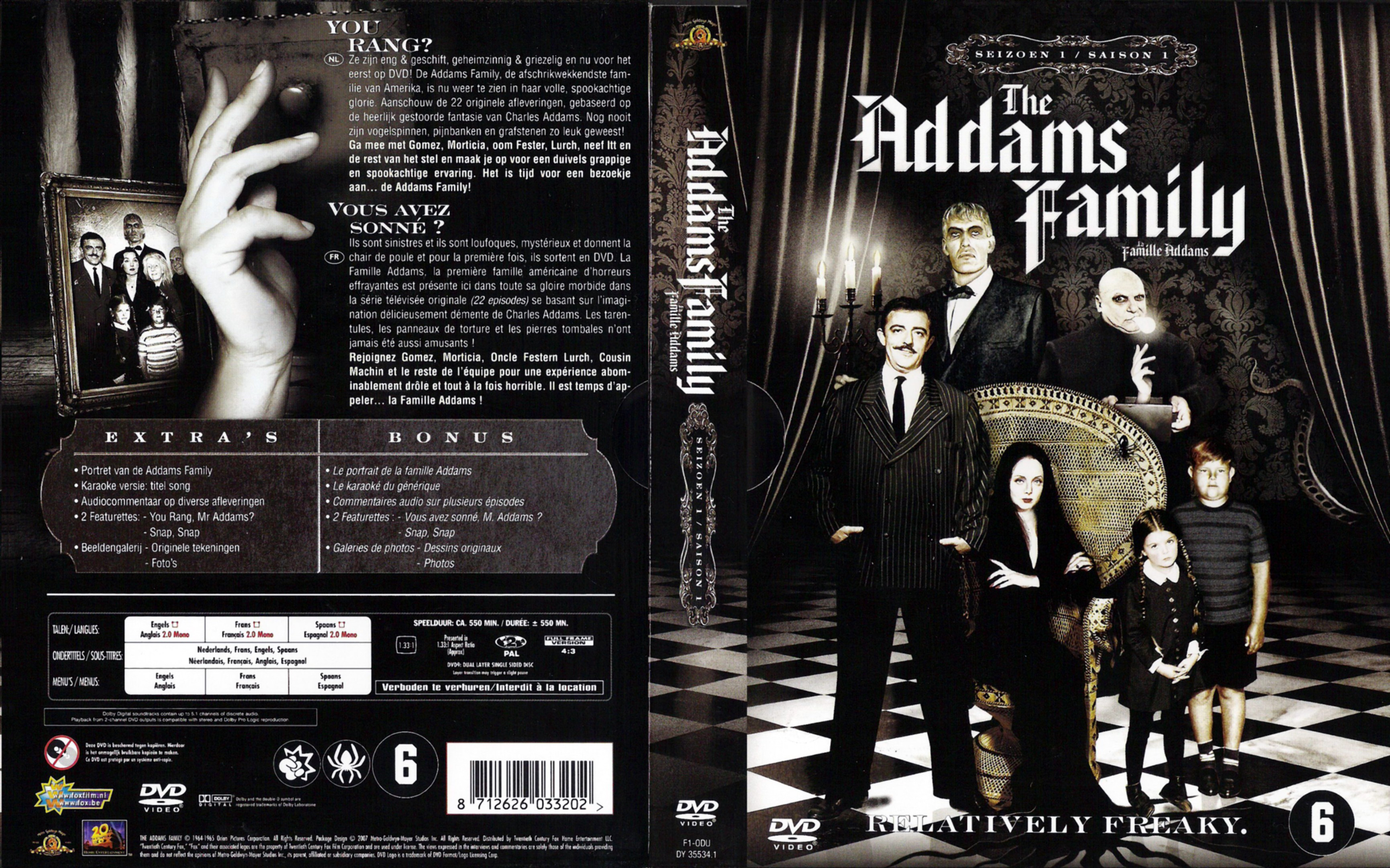 Jaquette DVD La famille Addams Saison 1