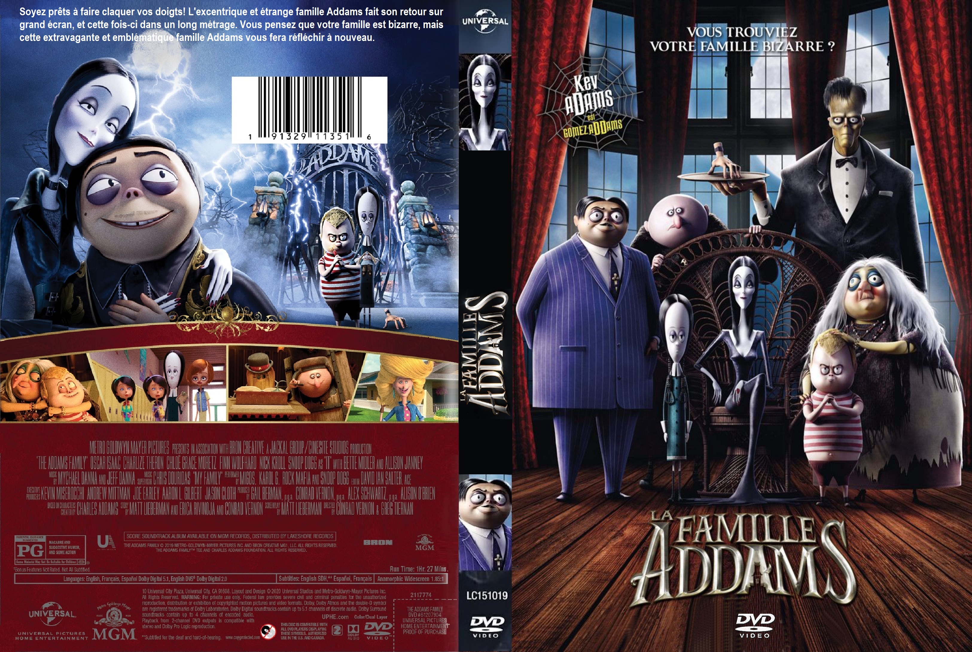 Jaquette DVD La famille Addams (2019) custom